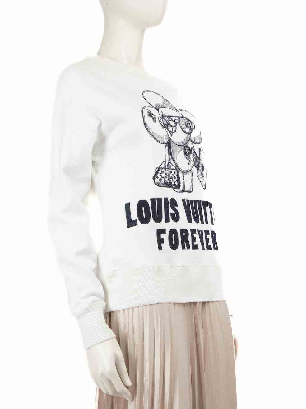 Louis Vuitton 2018 White Vivienne Forever Top Size S / US 4 / IT 40 - 2 Thumbnail