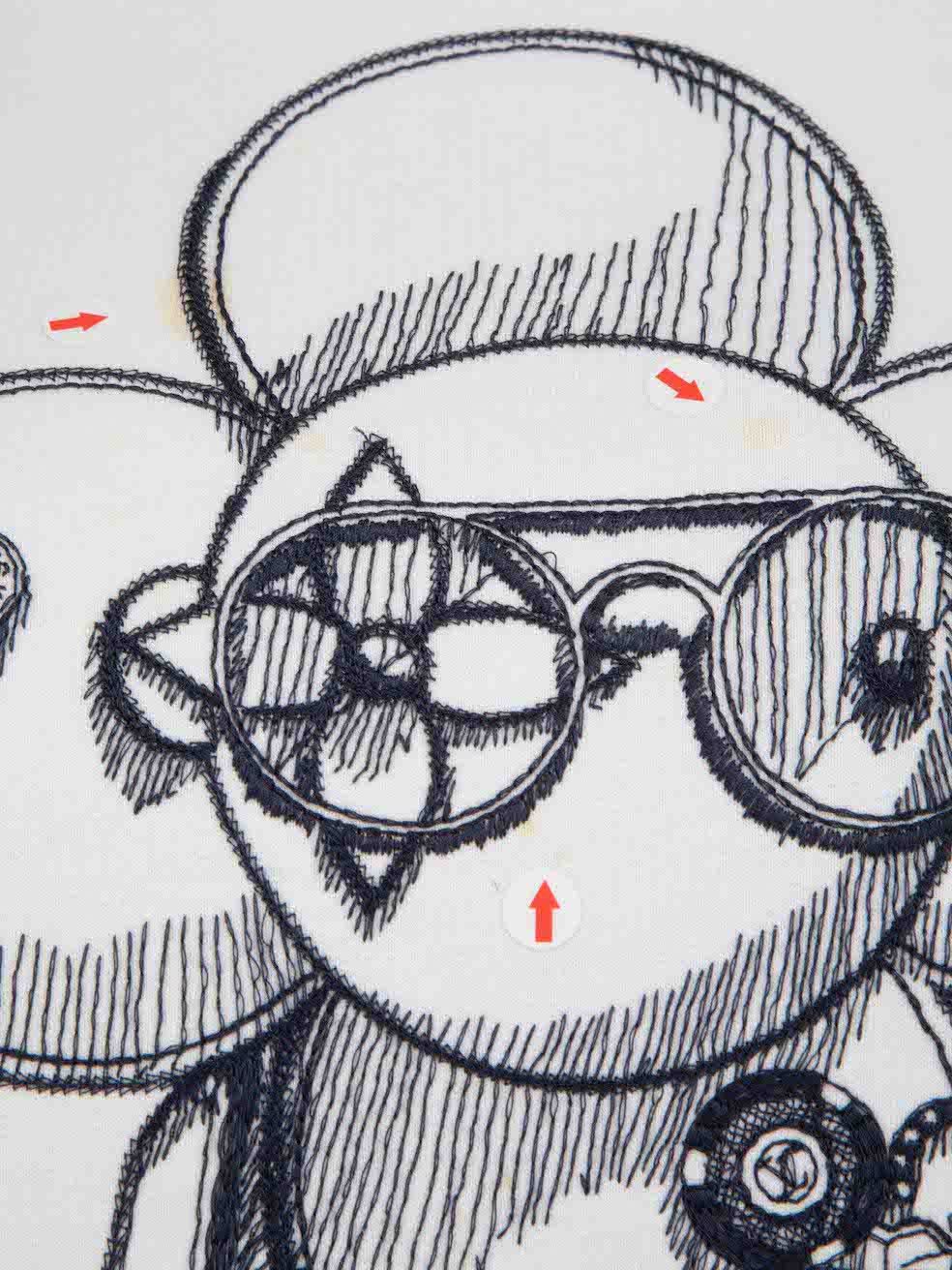 Louis Vuitton 2018 White Vivienne Forever Top Size S / US 4 / IT 40 - 4 Thumbnail