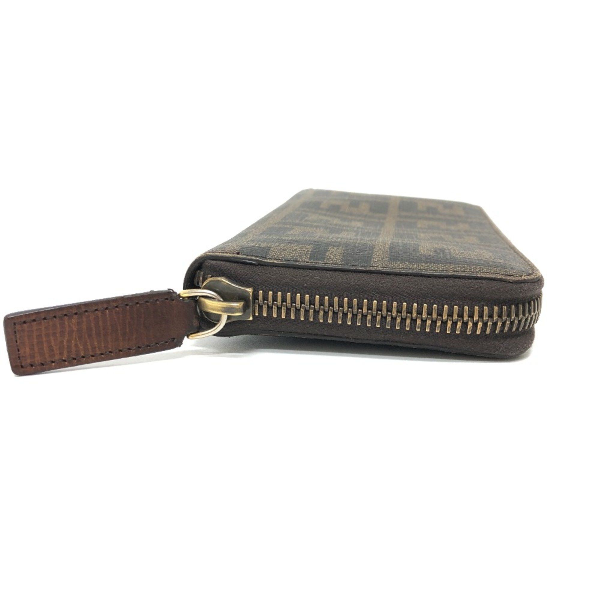 Fendi Fendi 7M0174 Zip Around Long Wallet Long Wallet Brown GoldHardware Size ONE SIZE - 6 Thumbnail