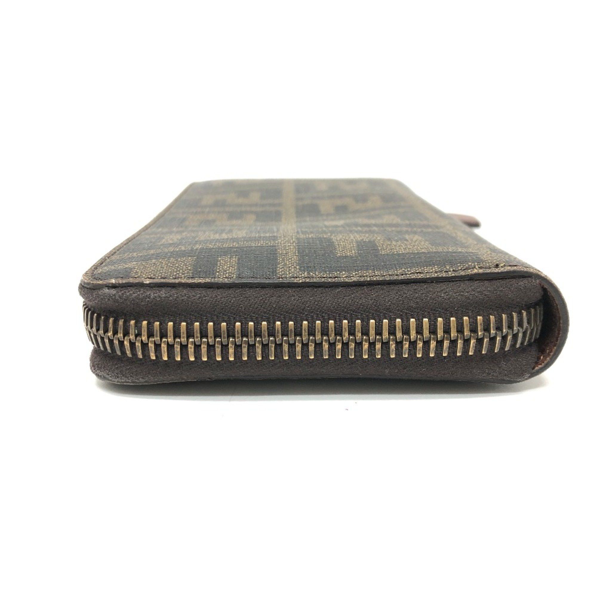 Fendi Fendi 7M0174 Zip Around Long Wallet Long Wallet Brown GoldHardware Size ONE SIZE - 4 Thumbnail