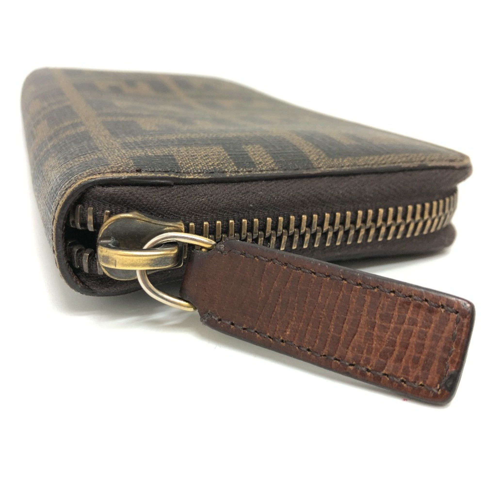Fendi Fendi 7M0174 Zip Around Long Wallet Long Wallet Brown GoldHardware Size ONE SIZE - 7 Thumbnail