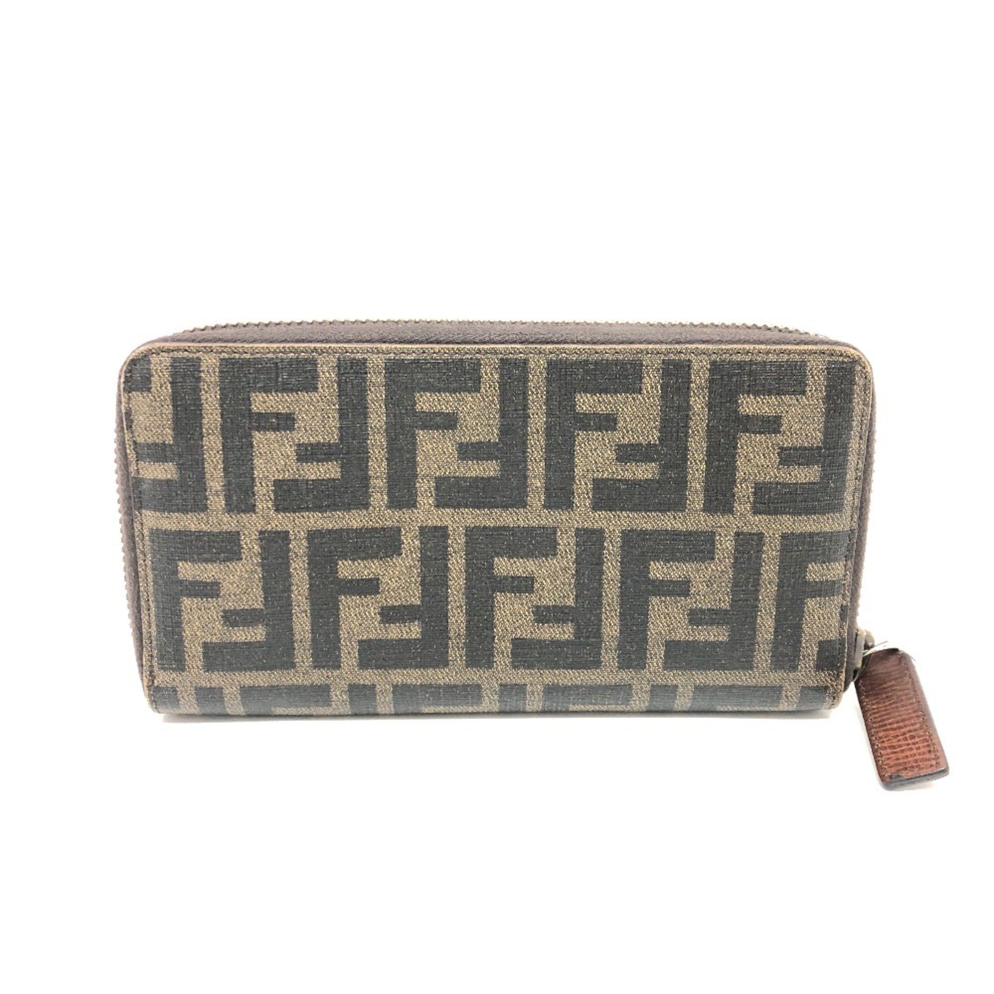 Fendi Fendi 7M0174 Zip Around Long Wallet Long Wallet Brown GoldHardware Size ONE SIZE - 2 Thumbnail