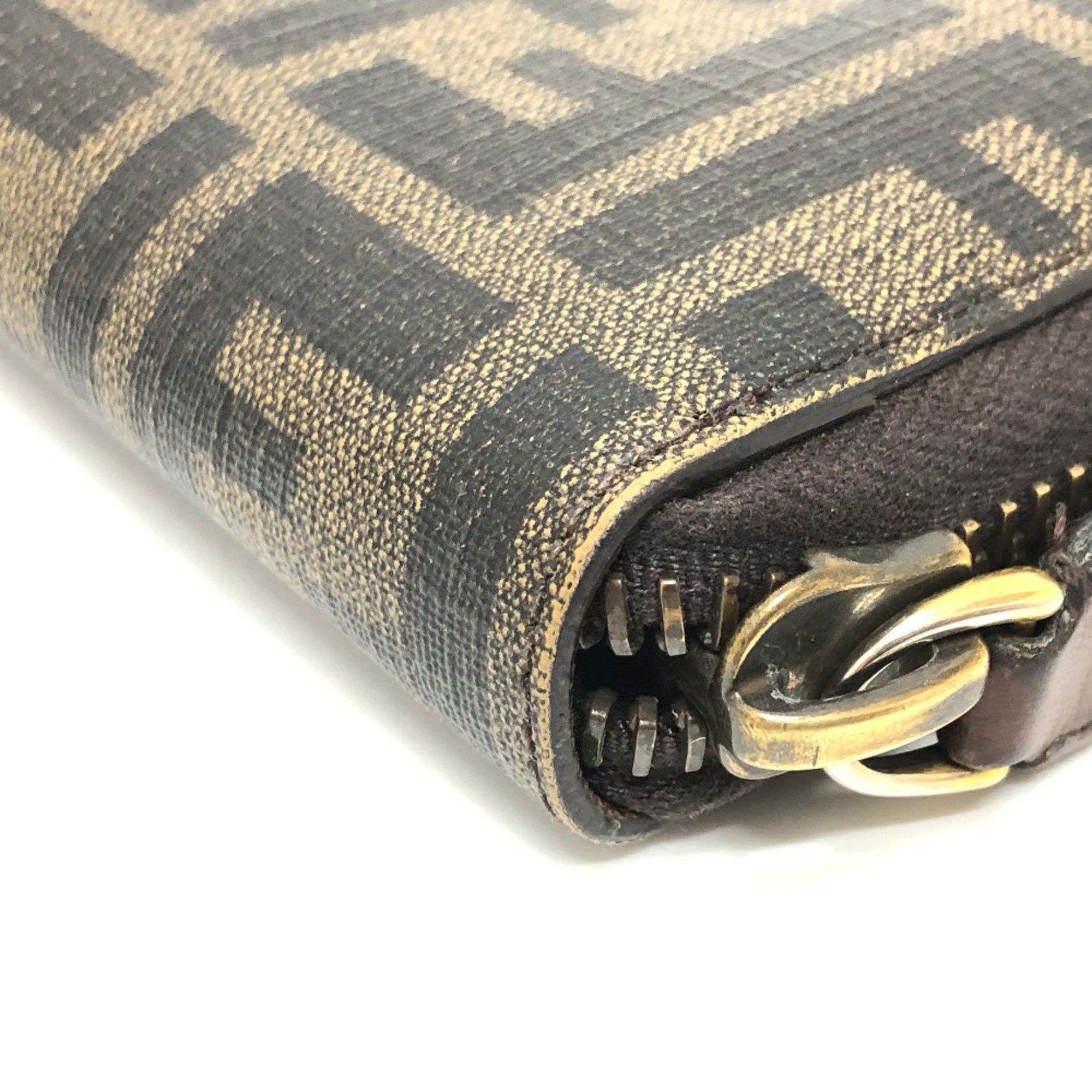 Fendi Fendi 7M0174 Zip Around Long Wallet Long Wallet Brown GoldHardware Size ONE SIZE - 8 Thumbnail