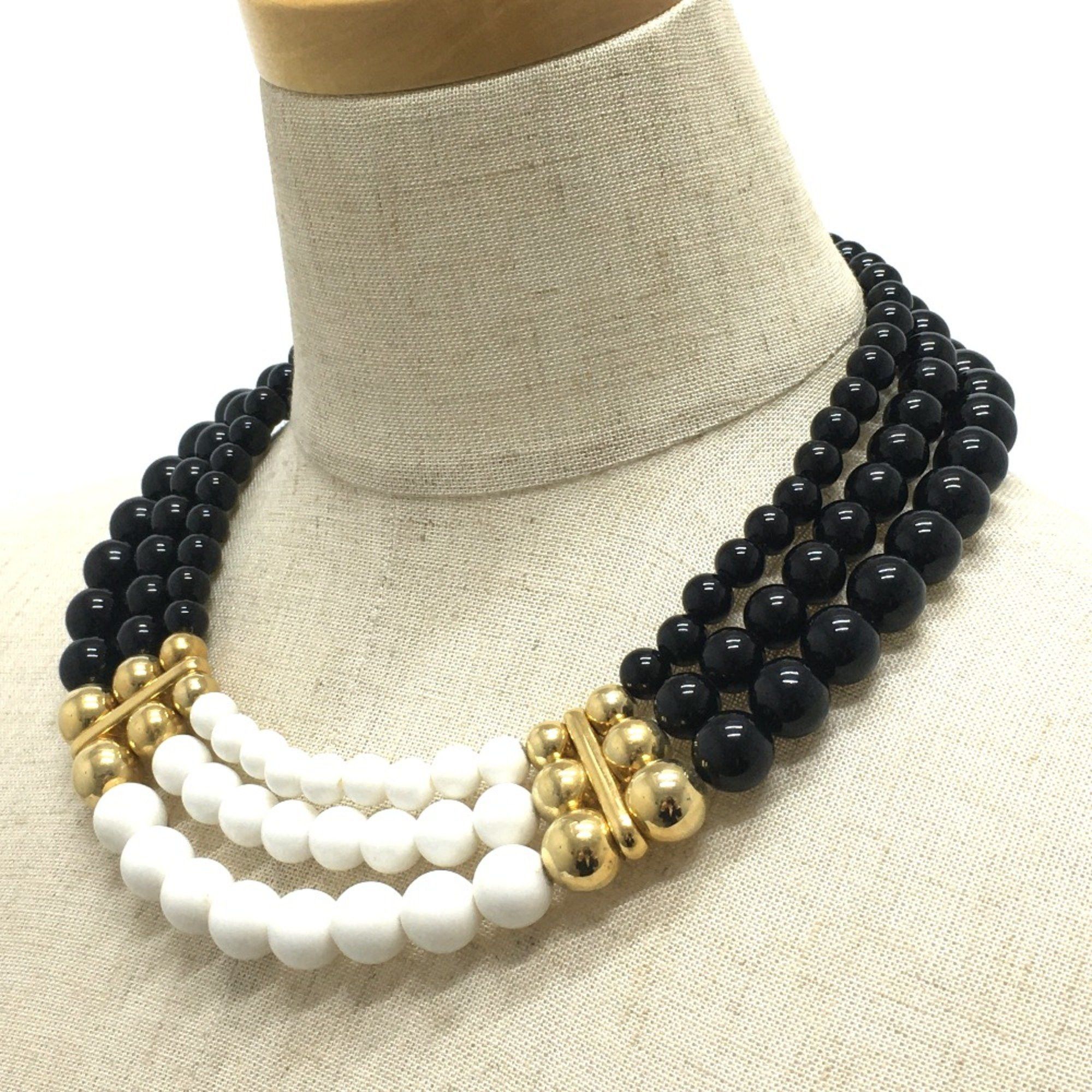 Givenchy Givenchy 3 stations Accessories necklace Necklace Black x White GoldHardware Size ONE SIZE - 10 Thumbnail
