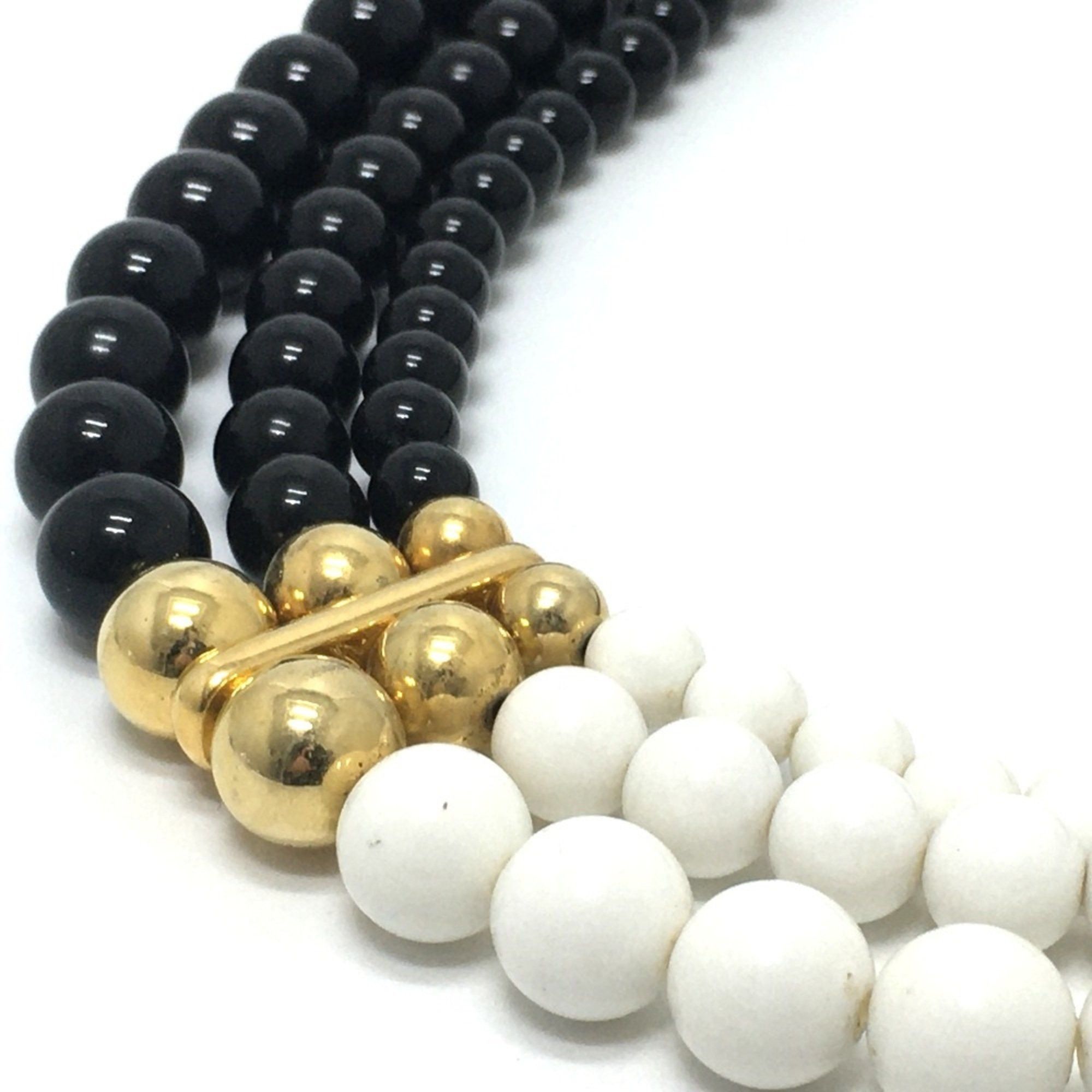 Givenchy Givenchy 3 stations Accessories necklace Necklace Black x White GoldHardware Size ONE SIZE - 3 Thumbnail