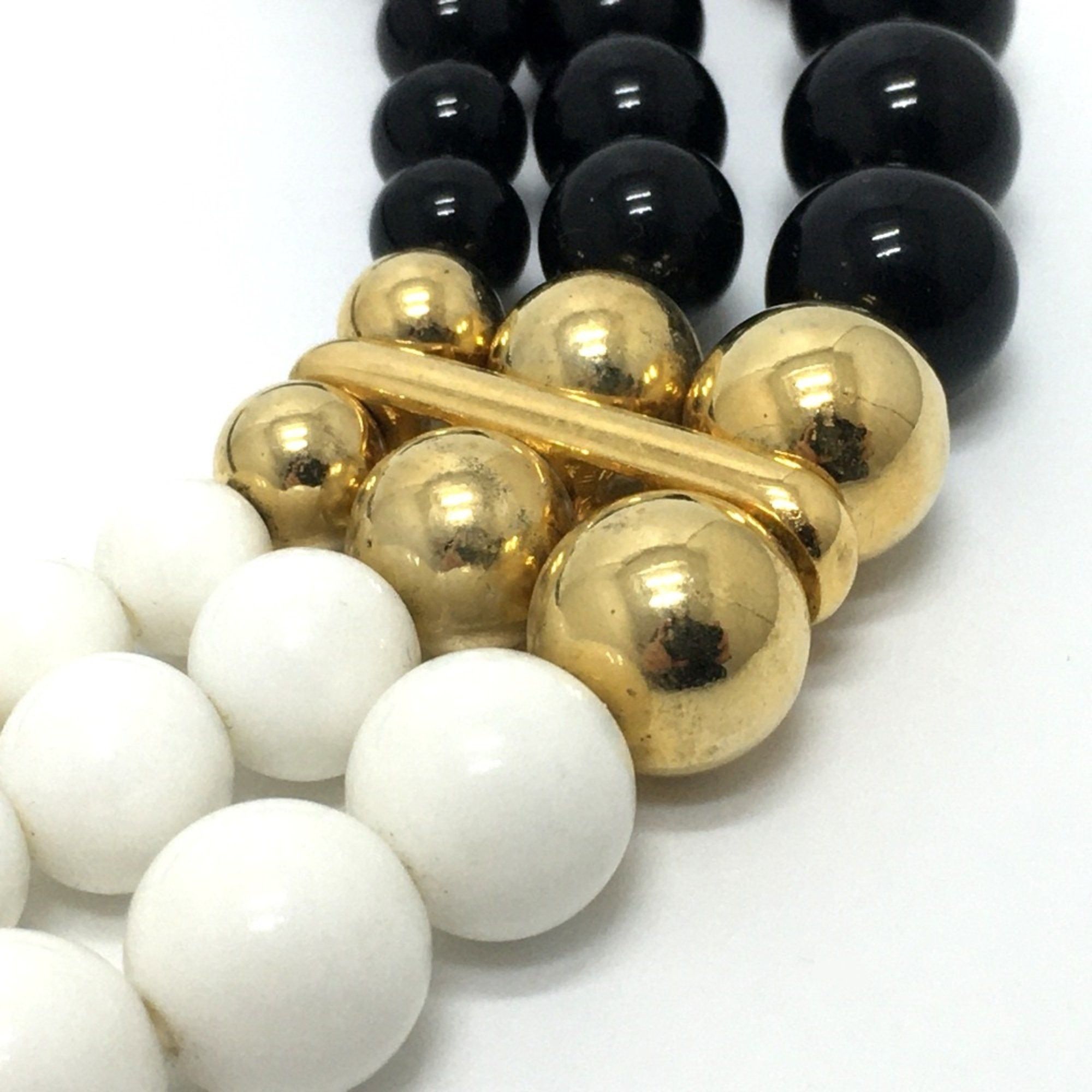 Givenchy Givenchy 3 stations Accessories necklace Necklace Black x White GoldHardware Size ONE SIZE - 2 Thumbnail