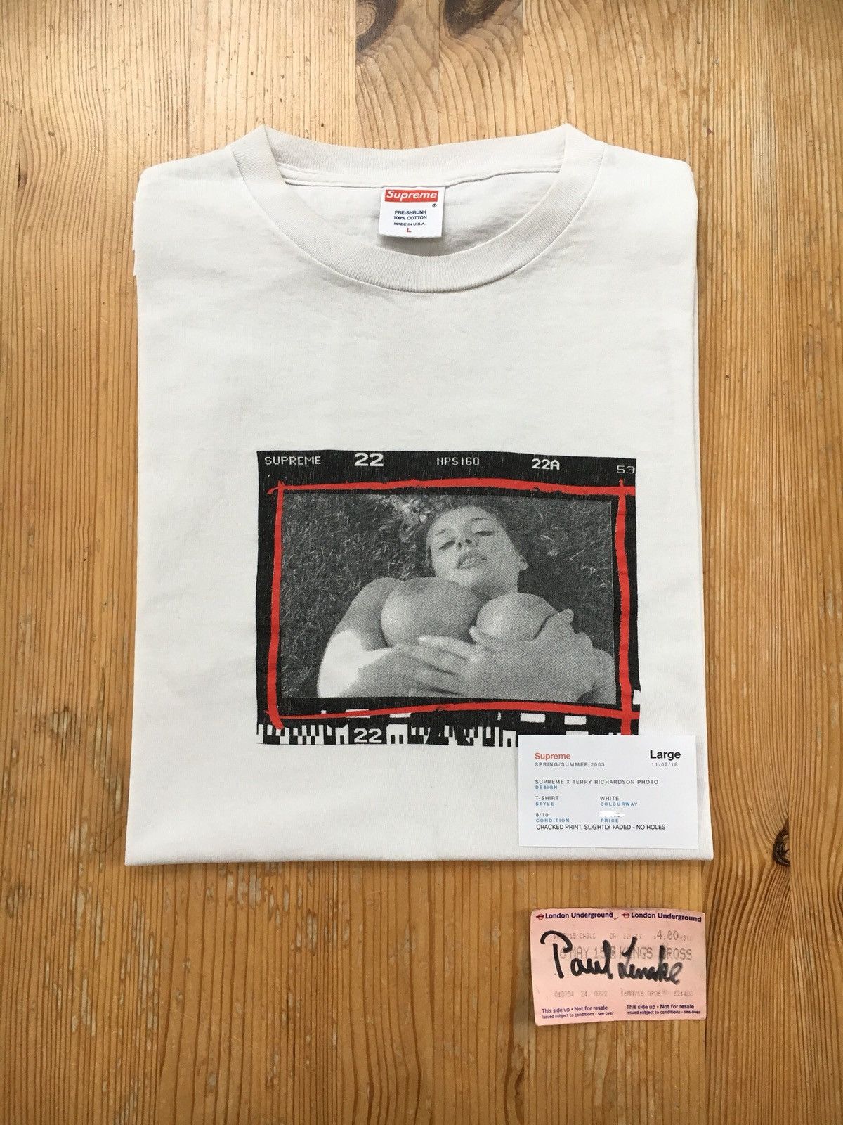 42,000円Supreme 2003 Terry Richardson Tシャツ Mサイズ