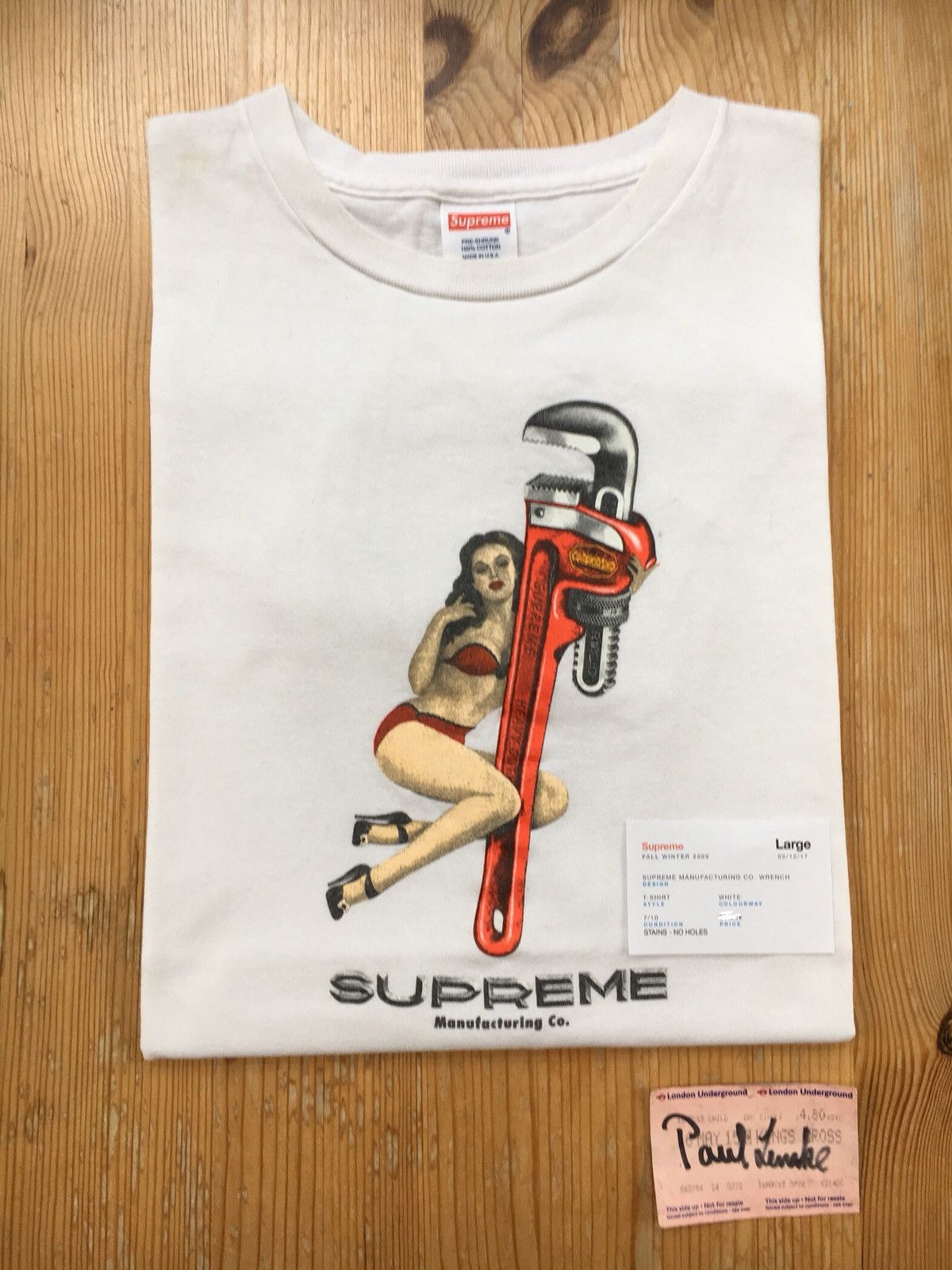Graphic Tees Supreme Wrench Tee SUPREME WRENCH TEE WHITE – ODTO