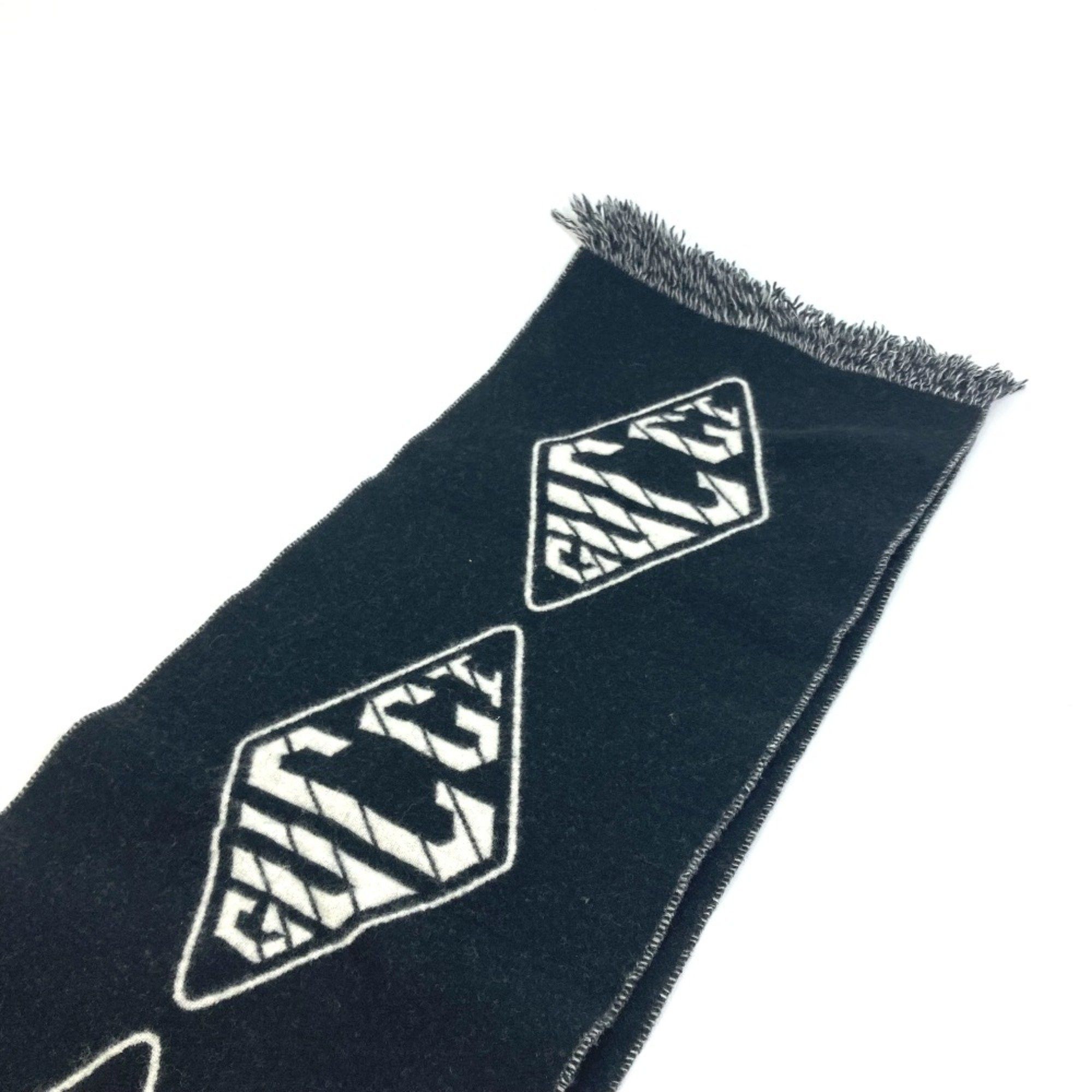 Gucci Gucci Bicolor fringe Scarf Black White Size ONE SIZE - 3 Thumbnail