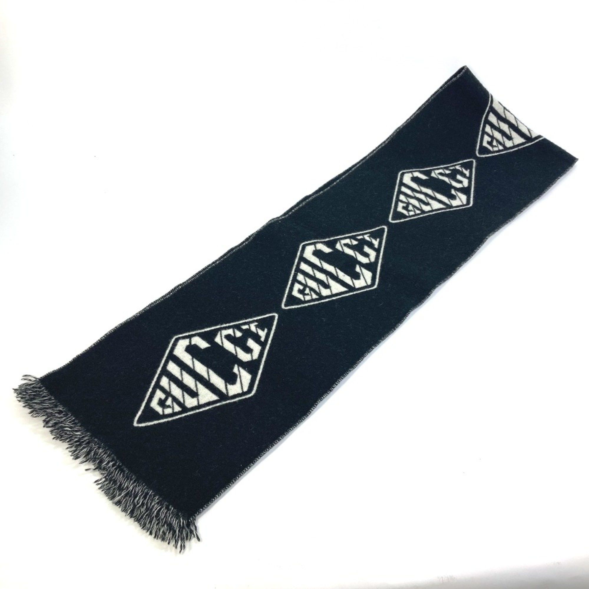 Gucci Gucci Bicolor fringe Scarf Black White Size ONE SIZE - 5 Thumbnail