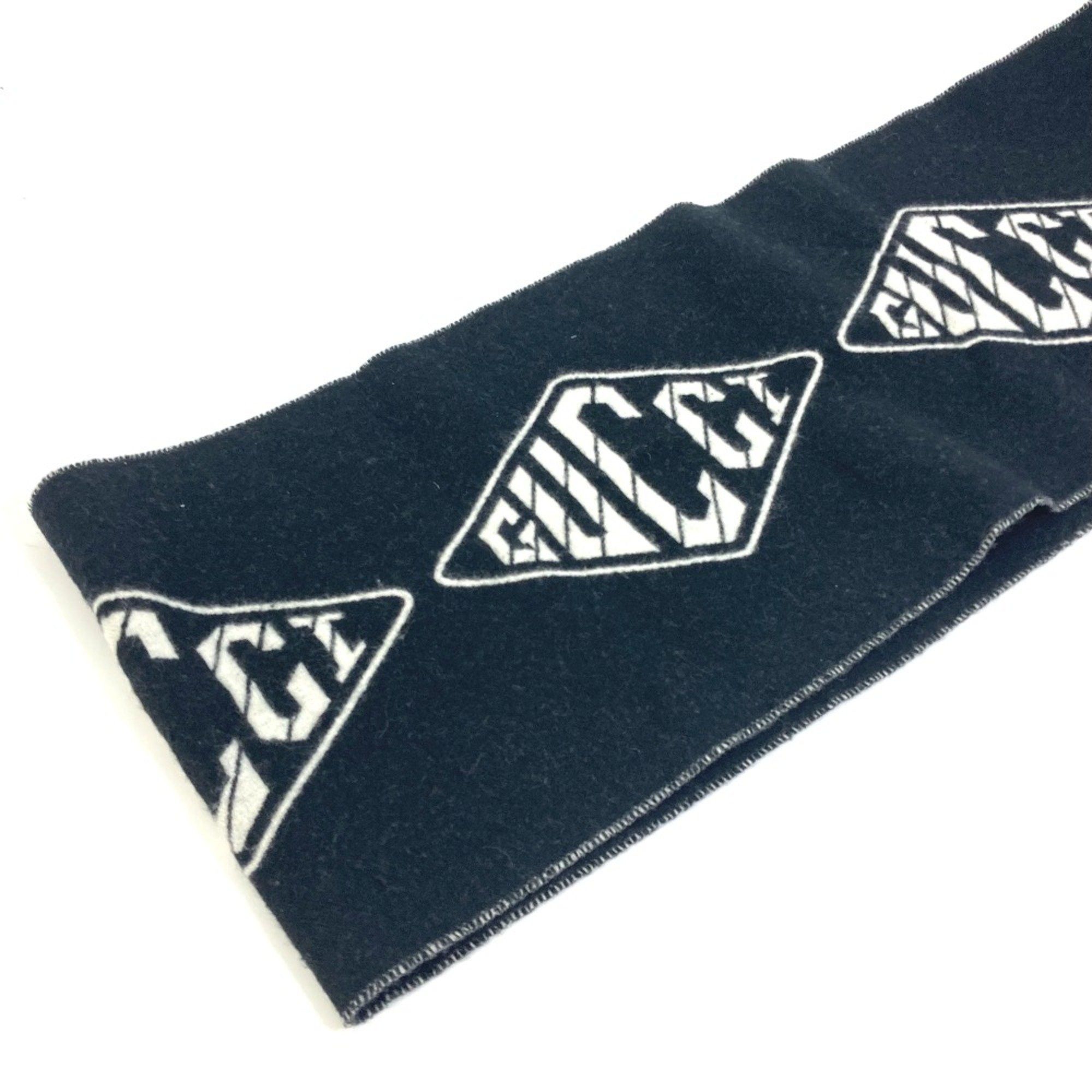 Gucci Gucci Bicolor fringe Scarf Black White Size ONE SIZE - 4 Thumbnail