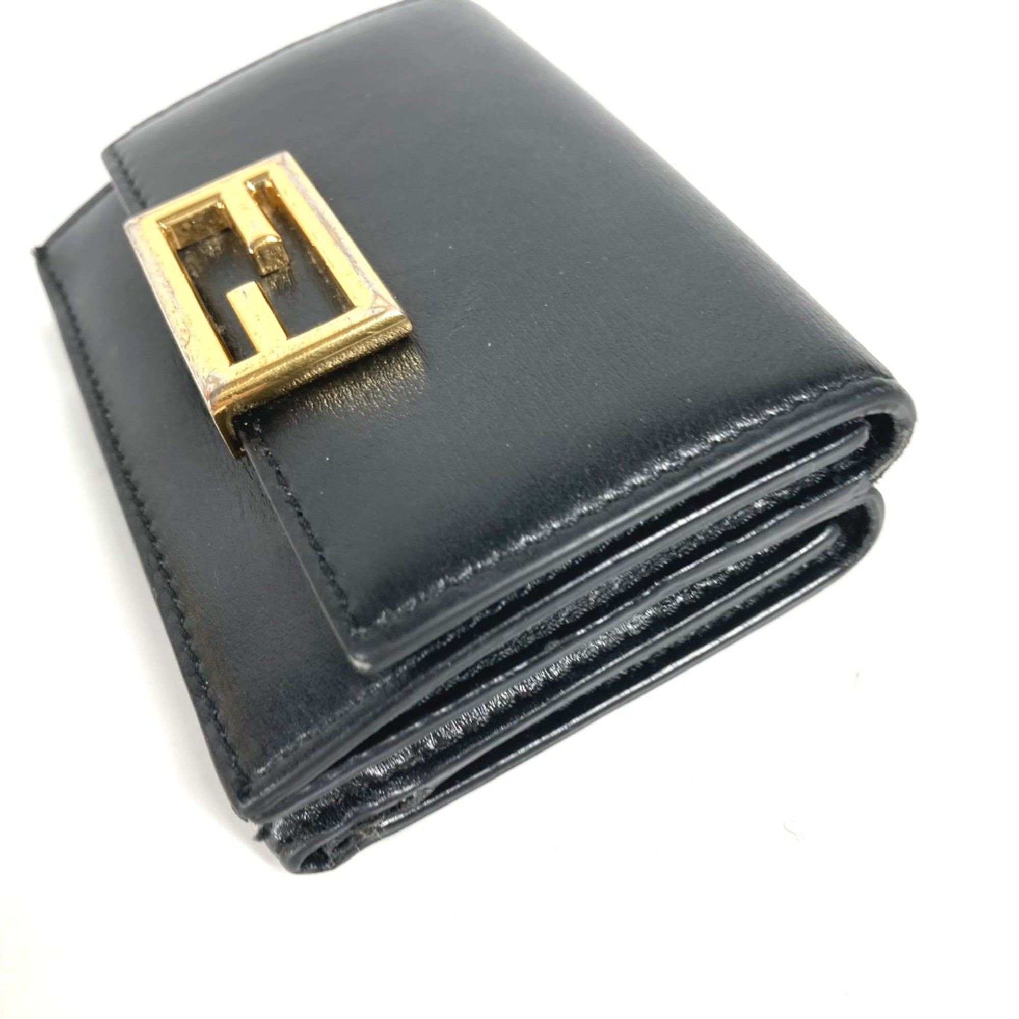 Fendi Fendi 8M0395 Compact wallet Trifold wallet Black Size ONE SIZE - 3 Thumbnail
