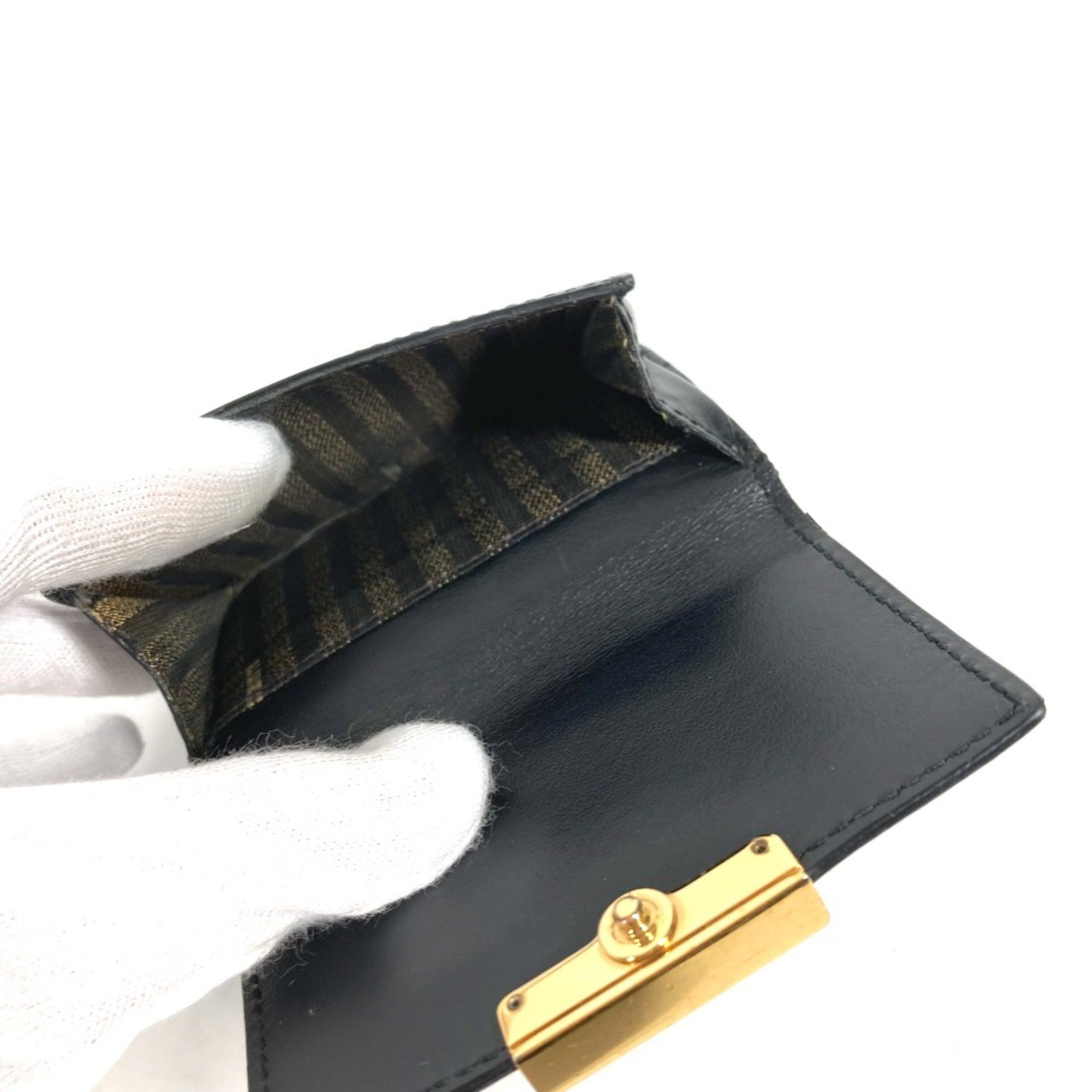 Fendi Fendi 8M0395 Compact wallet Trifold wallet Black Size ONE SIZE - 10 Thumbnail