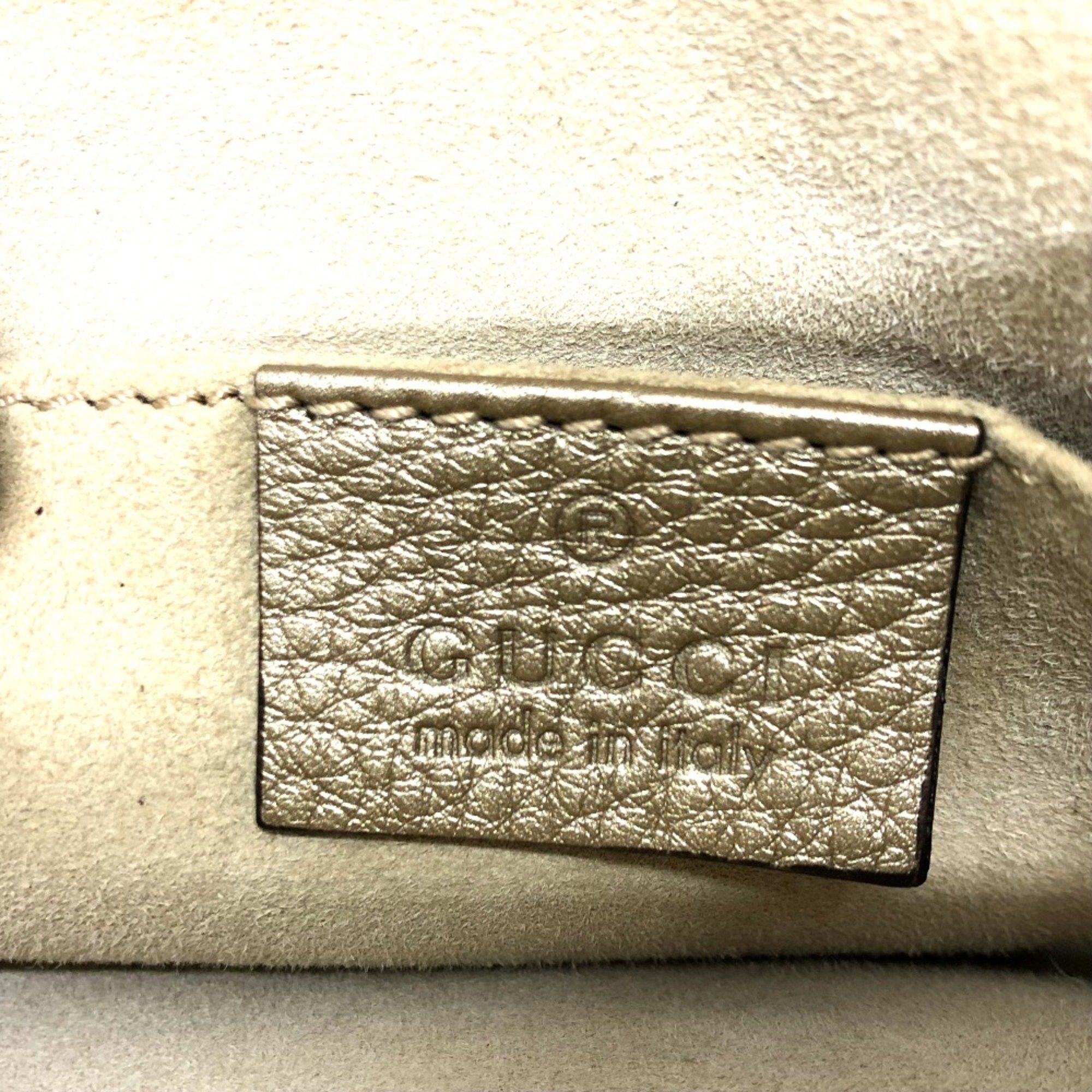 Gucci Gucci 282481 GG Bag Hand Bag Gold GoldHardware Size ONE SIZE - 8 Thumbnail