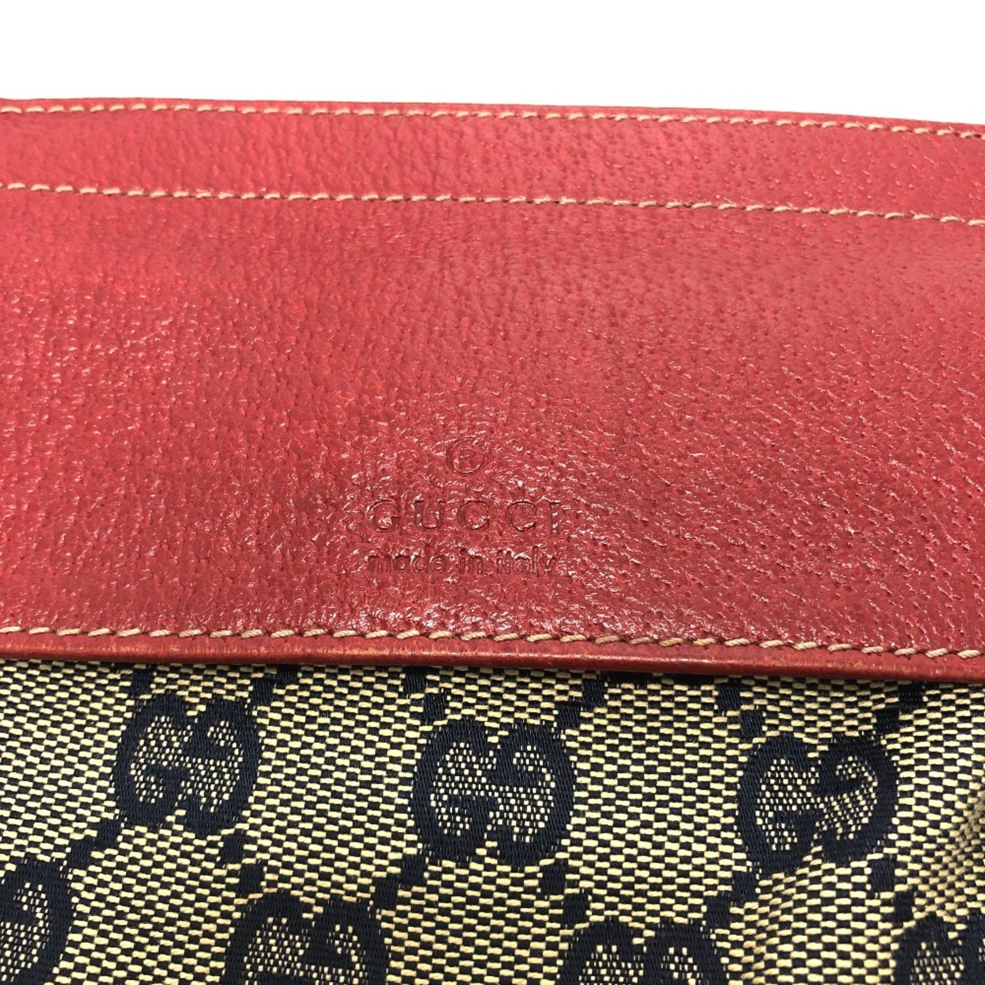 Gucci Gucci 28566 GG/logo Bag Waist Pouch Red SilverHardware Size ONE SIZE - 3 Thumbnail