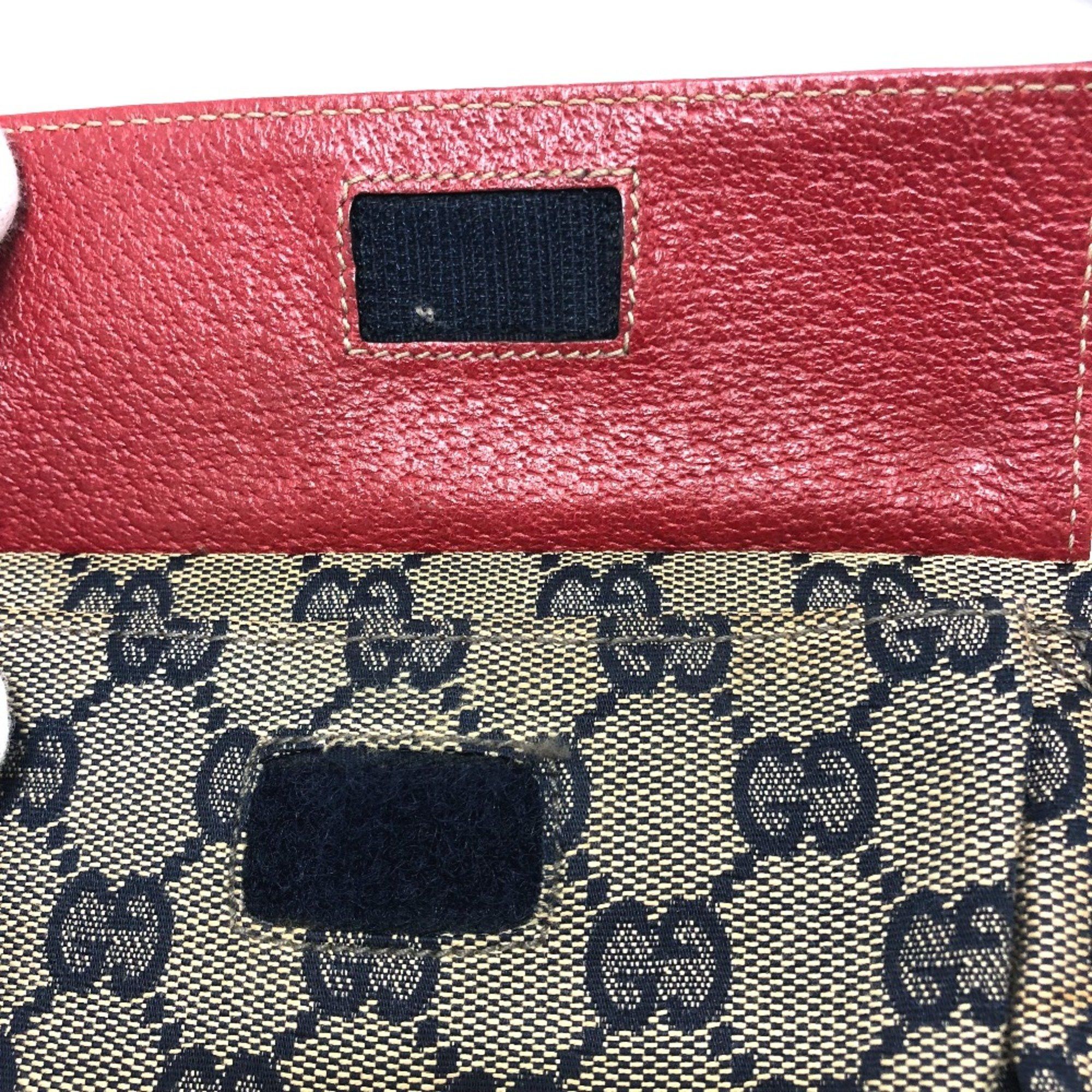 Gucci Gucci 28566 GG/logo Bag Waist Pouch Red SilverHardware Size ONE SIZE - 4 Thumbnail