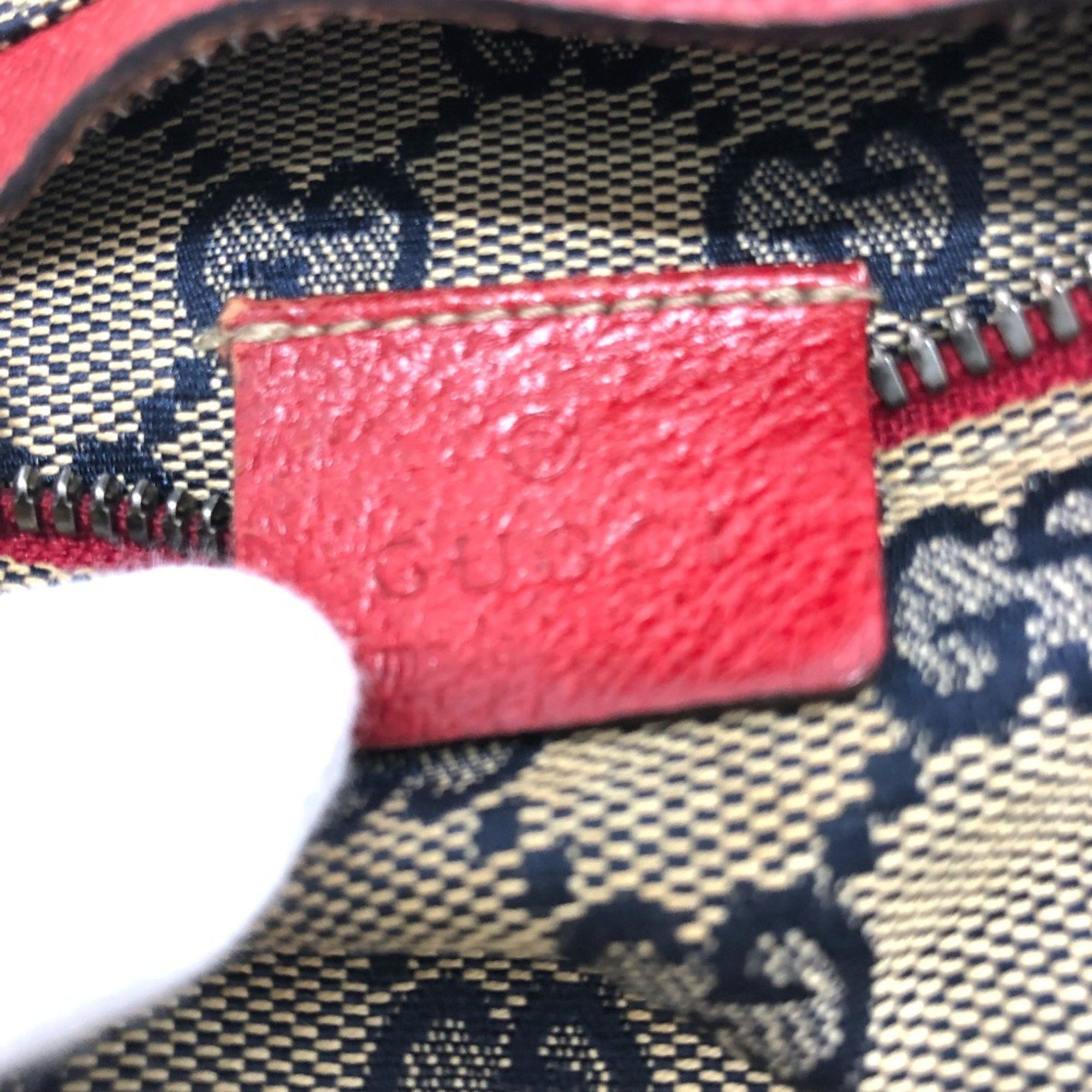 Gucci Gucci 28566 GG/logo Bag Waist Pouch Red SilverHardware Size ONE SIZE - 6 Thumbnail