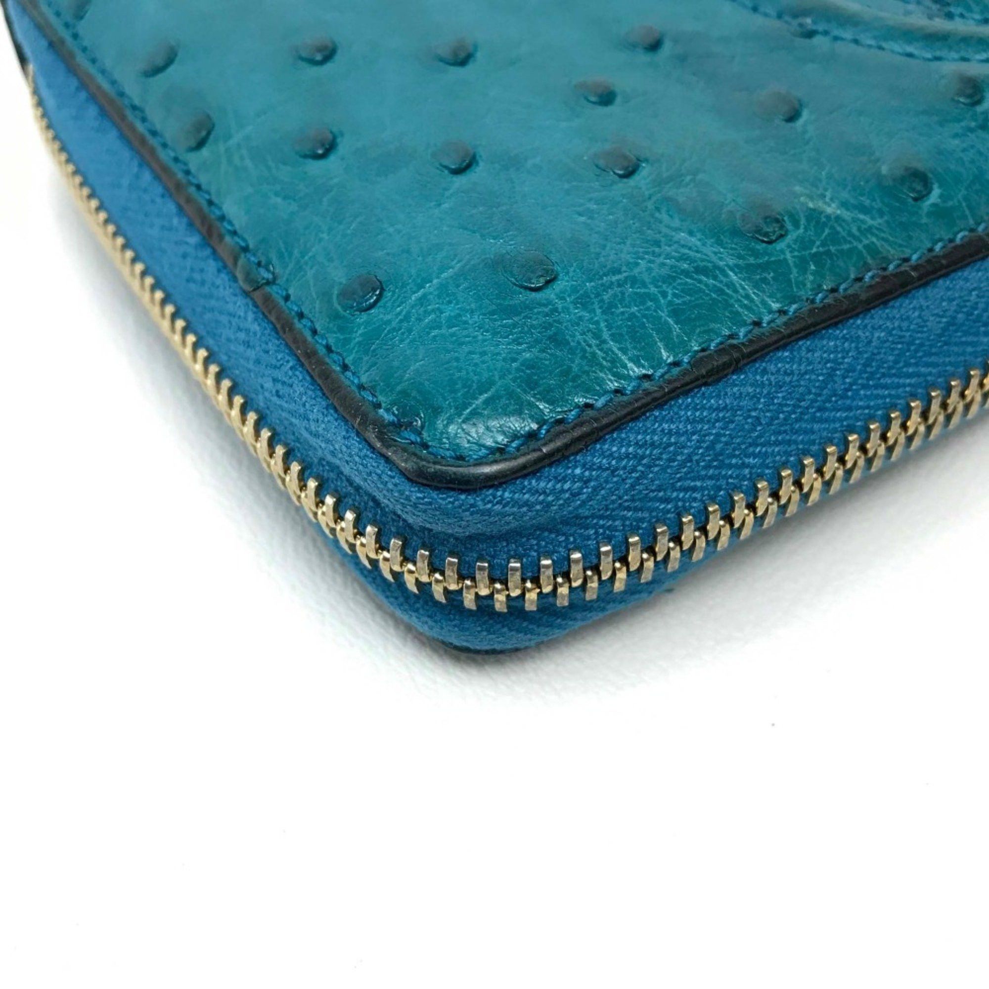 Gucci Gucci 308004 With tassel Zip Around Long Wallet blue Size ONE SIZE - 3 Thumbnail