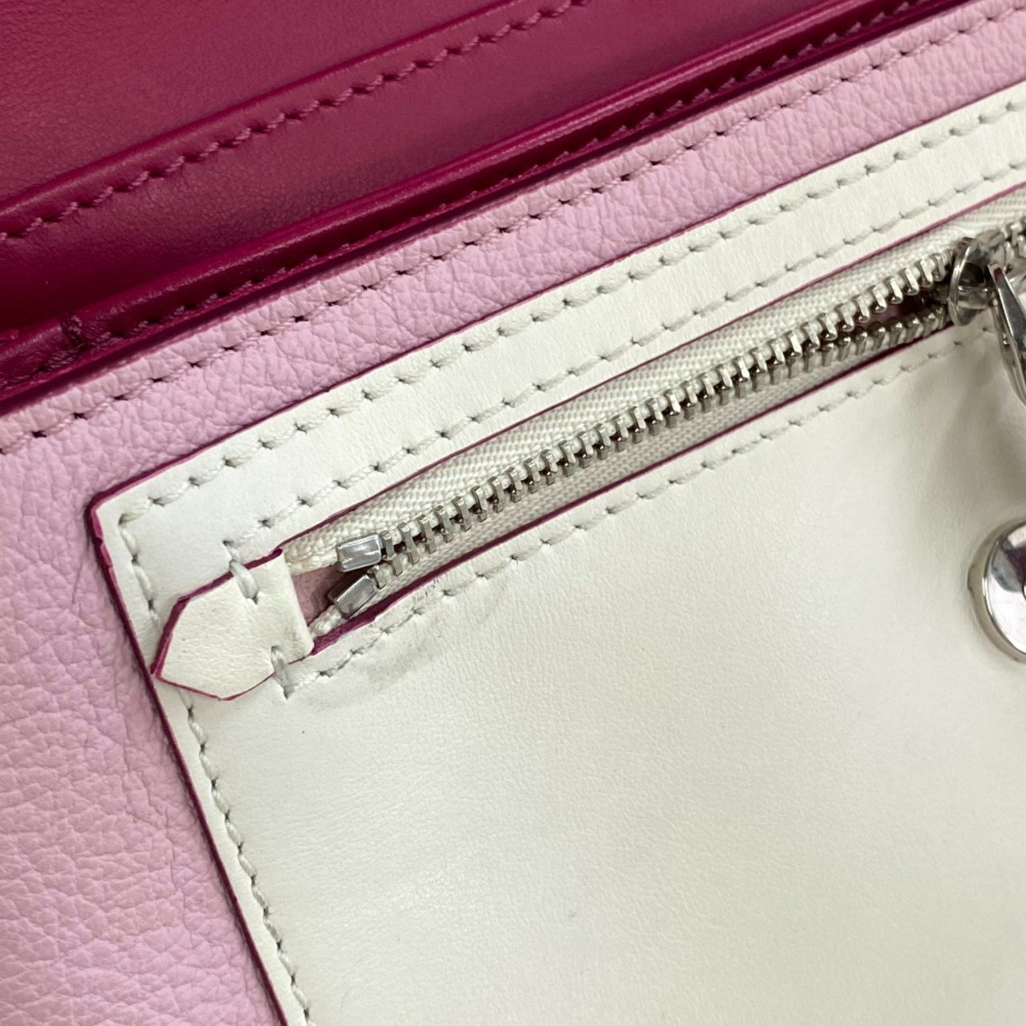 Givenchy Givenchy flap Bag Pochette Crossbody Shoulder Bag Pink x White Size ONE SIZE - 11 Thumbnail
