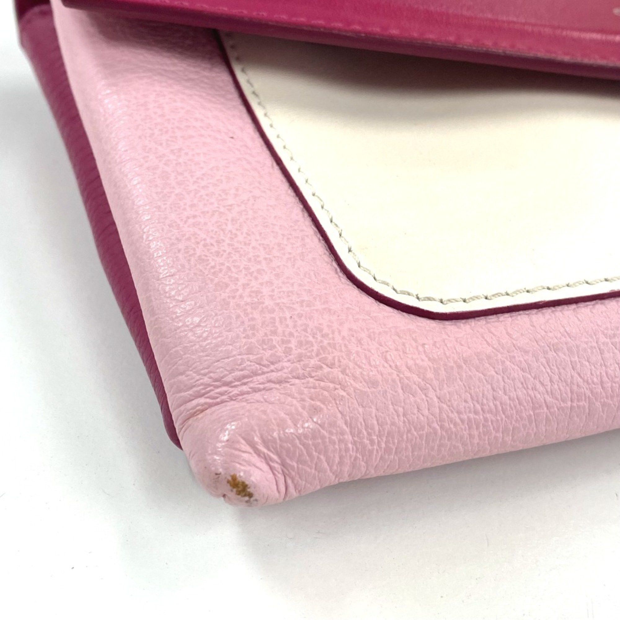 Givenchy Givenchy flap Bag Pochette Crossbody Shoulder Bag Pink x White Size ONE SIZE - 6 Thumbnail