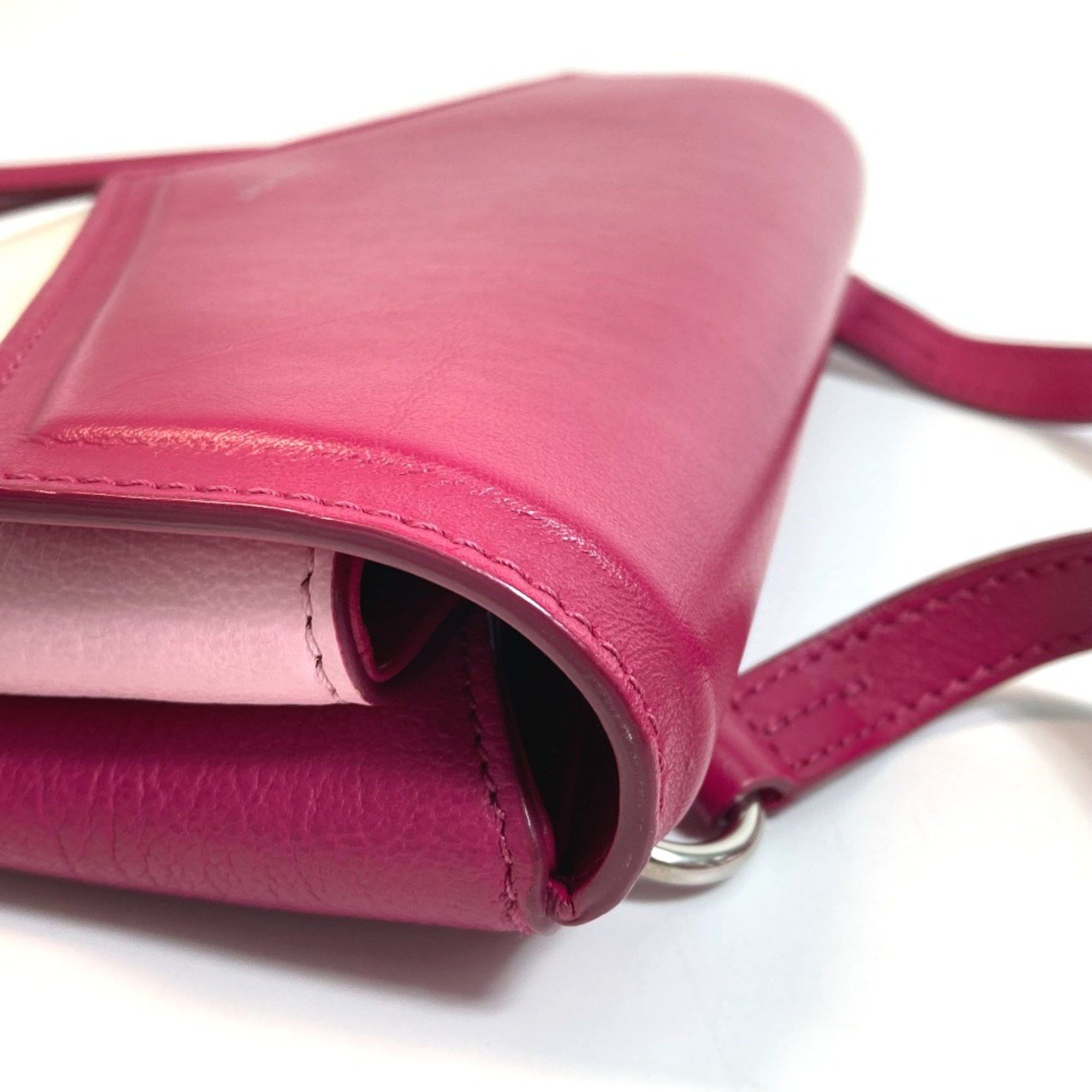 Givenchy Givenchy flap Bag Pochette Crossbody Shoulder Bag Pink x White Size ONE SIZE - 8 Thumbnail