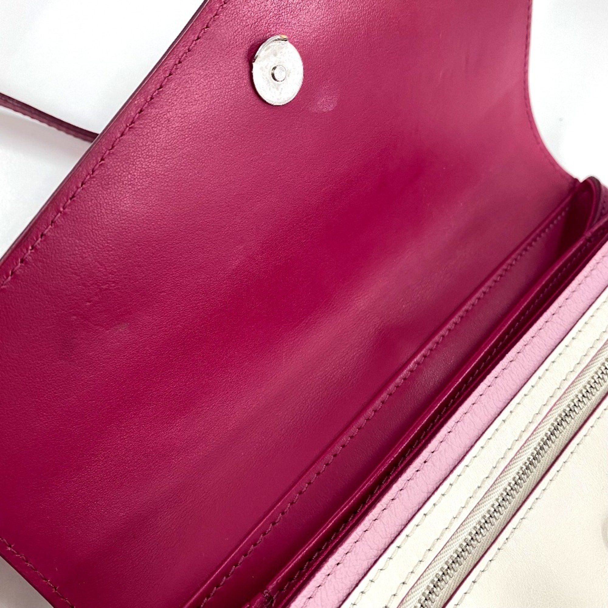 Givenchy Givenchy flap Bag Pochette Crossbody Shoulder Bag Pink x White Size ONE SIZE - 10 Thumbnail