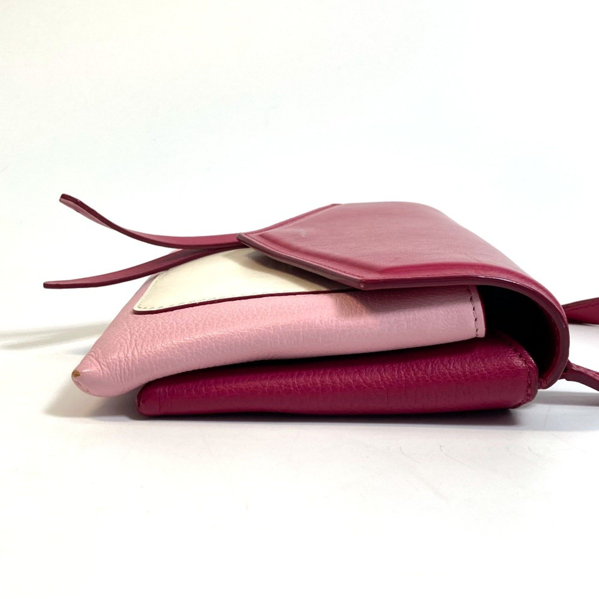 Givenchy Givenchy flap Bag Pochette Crossbody Shoulder Bag Pink x White Size ONE SIZE - 3 Thumbnail