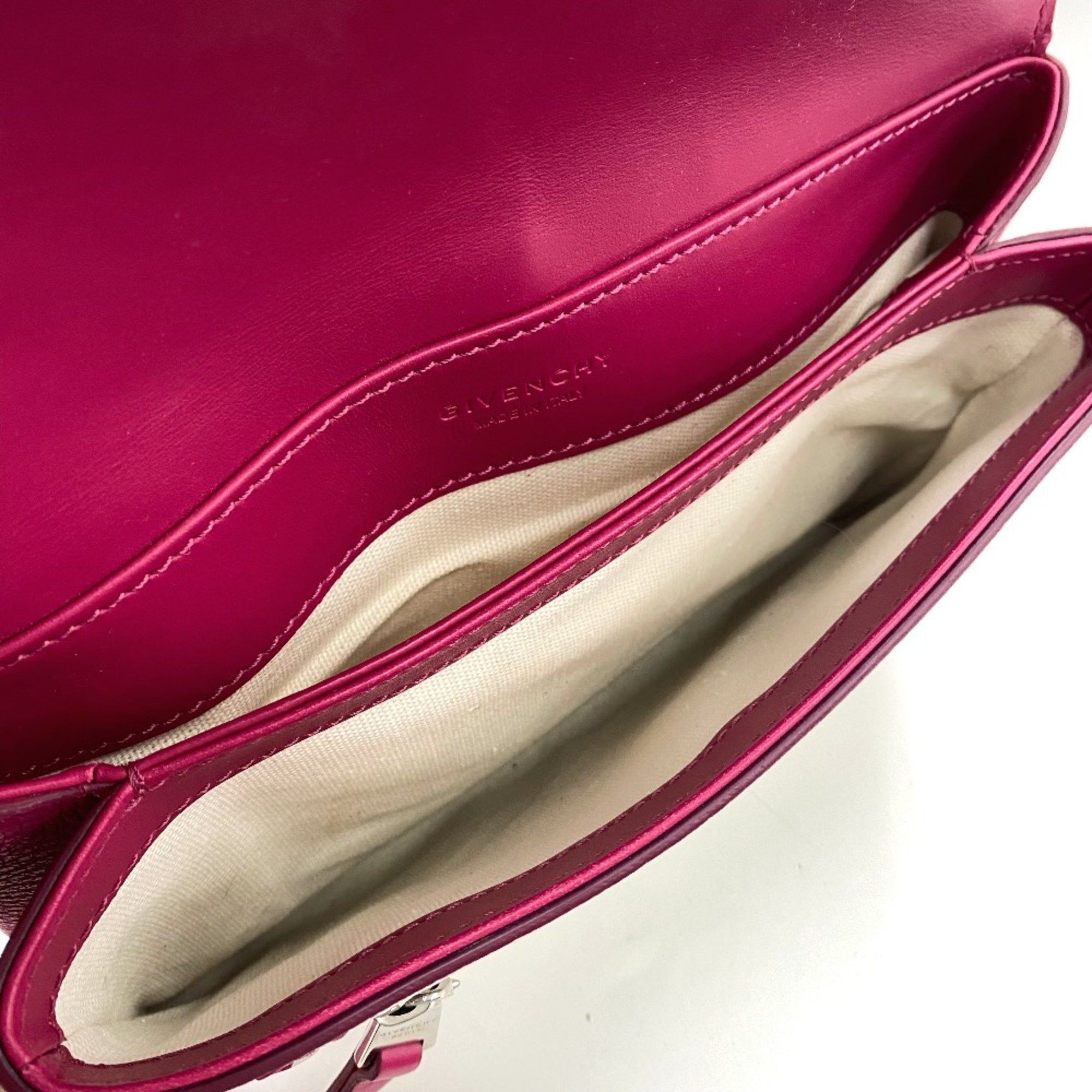 Givenchy Givenchy flap Bag Pochette Crossbody Shoulder Bag Pink x White Size ONE SIZE - 12 Thumbnail