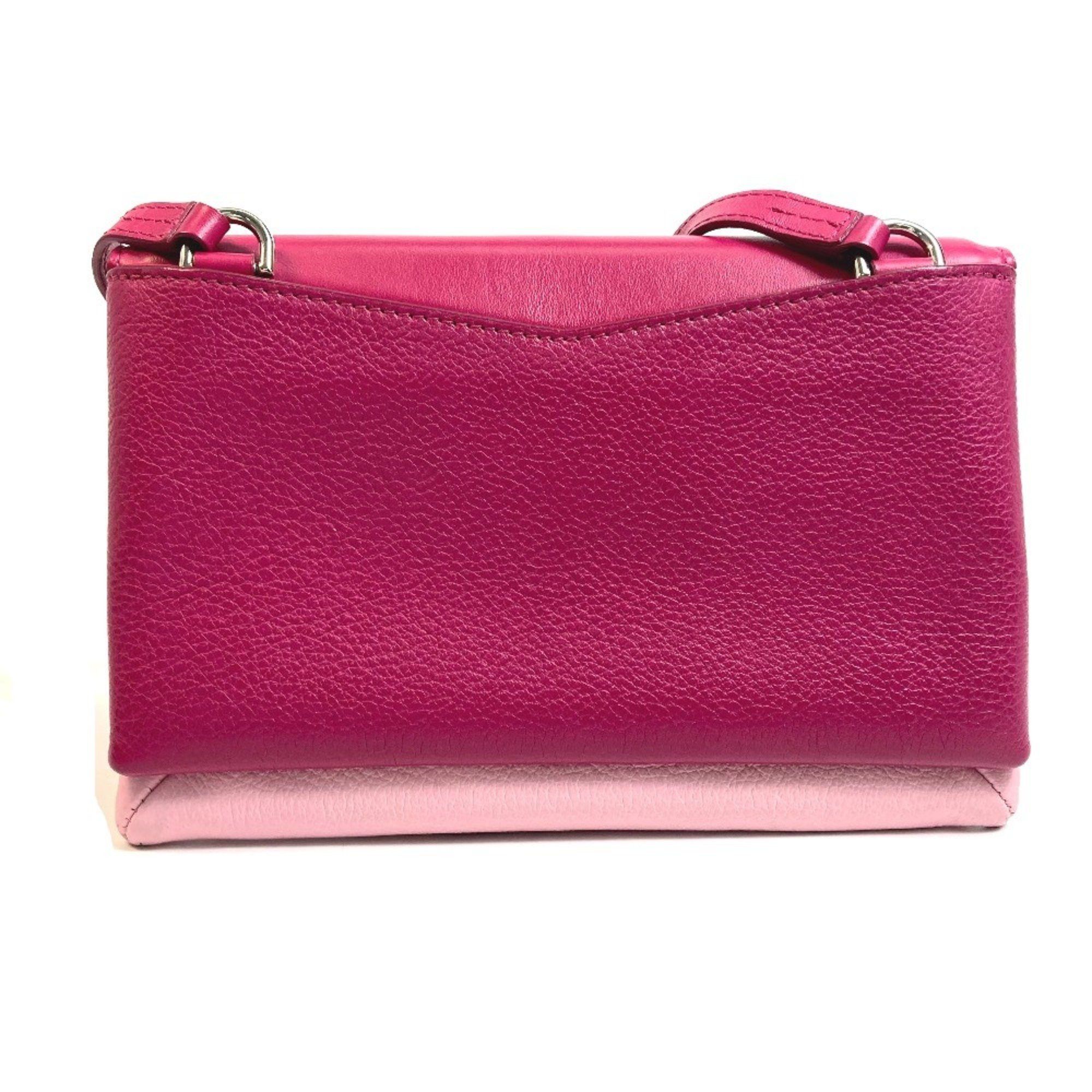 Givenchy Givenchy flap Bag Pochette Crossbody Shoulder Bag Pink x White Size ONE SIZE - 2 Thumbnail