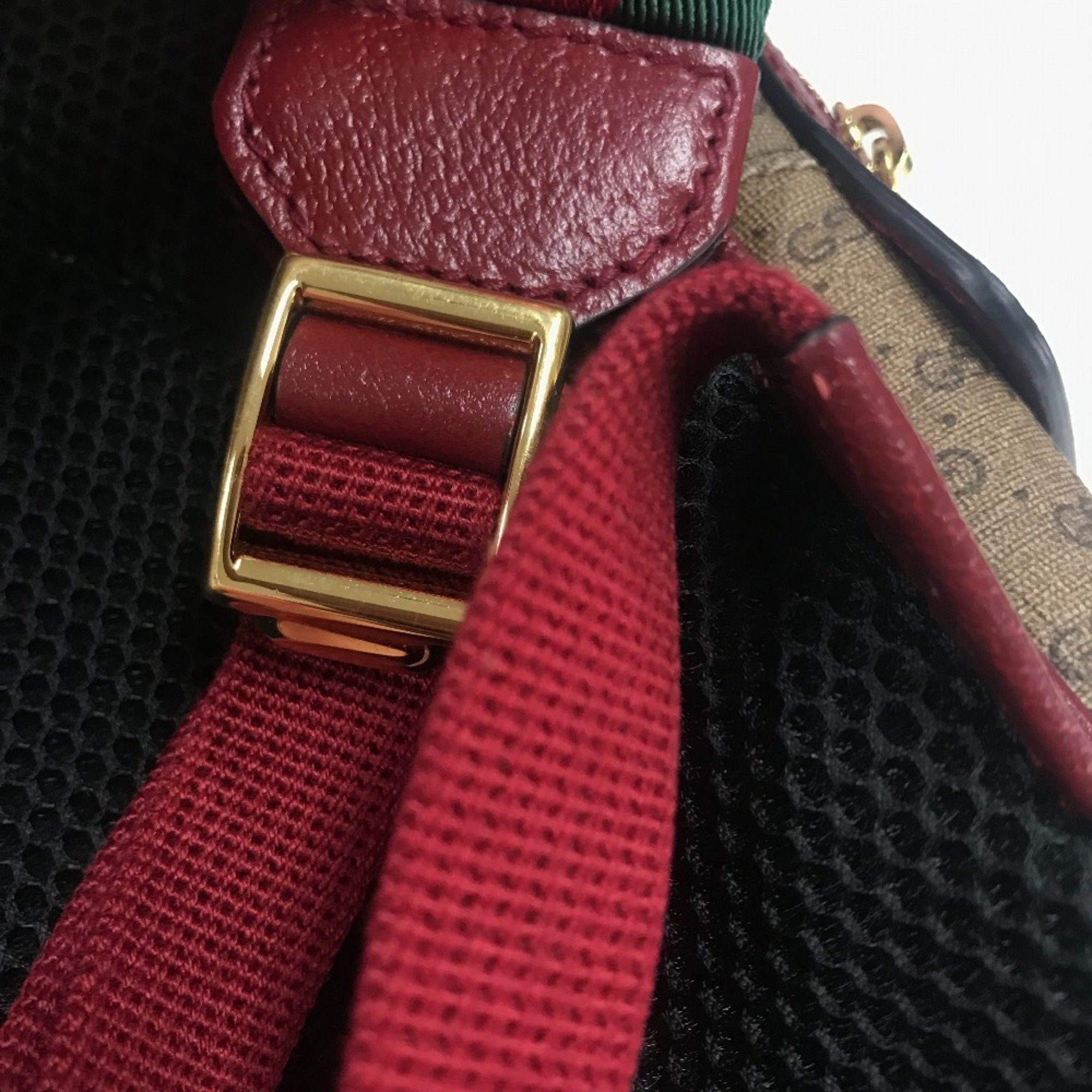 Gucci Gucci 647816 GG Supreme Backpack Backpack Beige x Red Size ONE SIZE - 11 Thumbnail