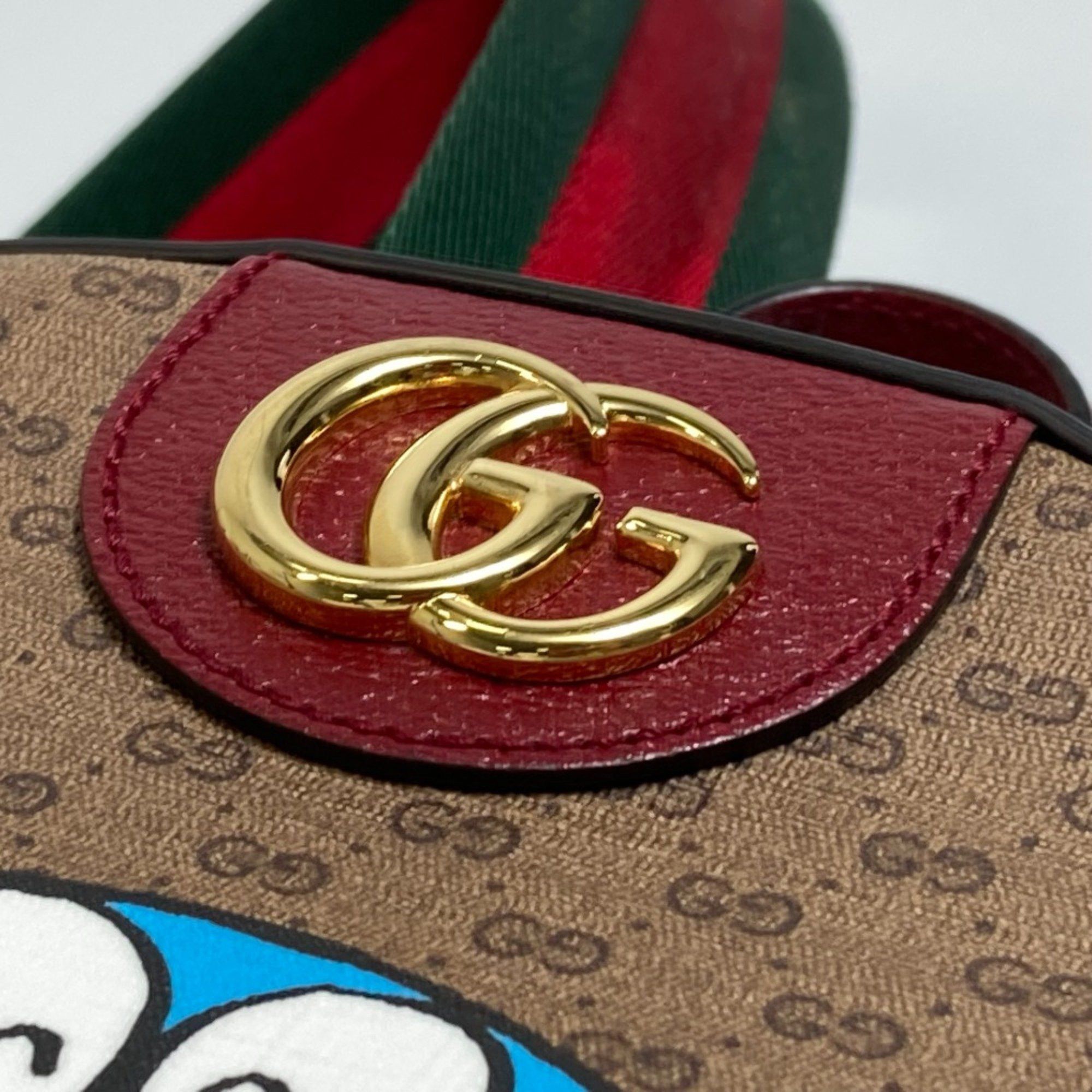 Gucci Gucci 647816 GG Supreme Backpack Backpack Beige x Red Size ONE SIZE - 9 Thumbnail