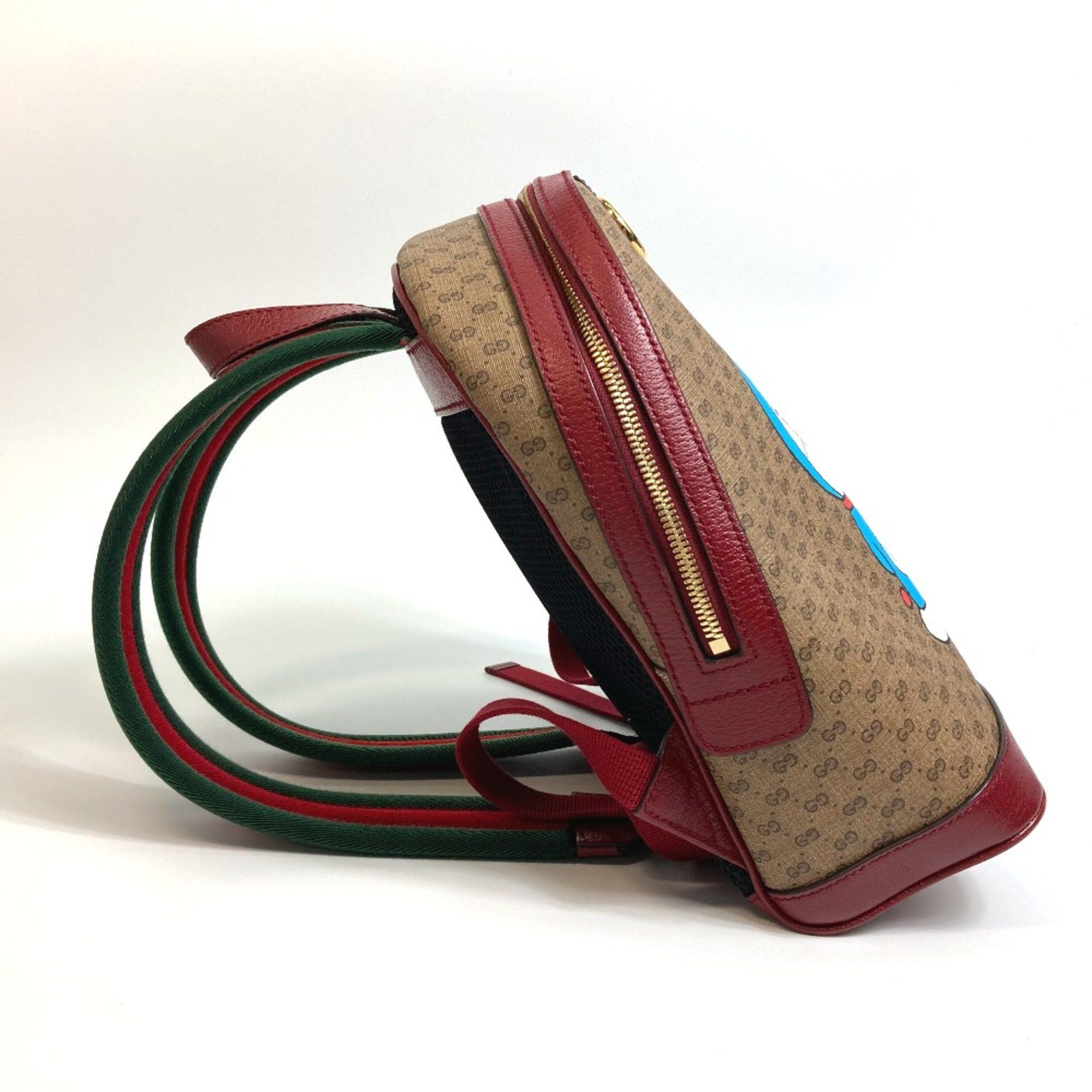 Gucci Gucci 647816 GG Supreme Backpack Backpack Beige x Red Size ONE SIZE - 3 Thumbnail