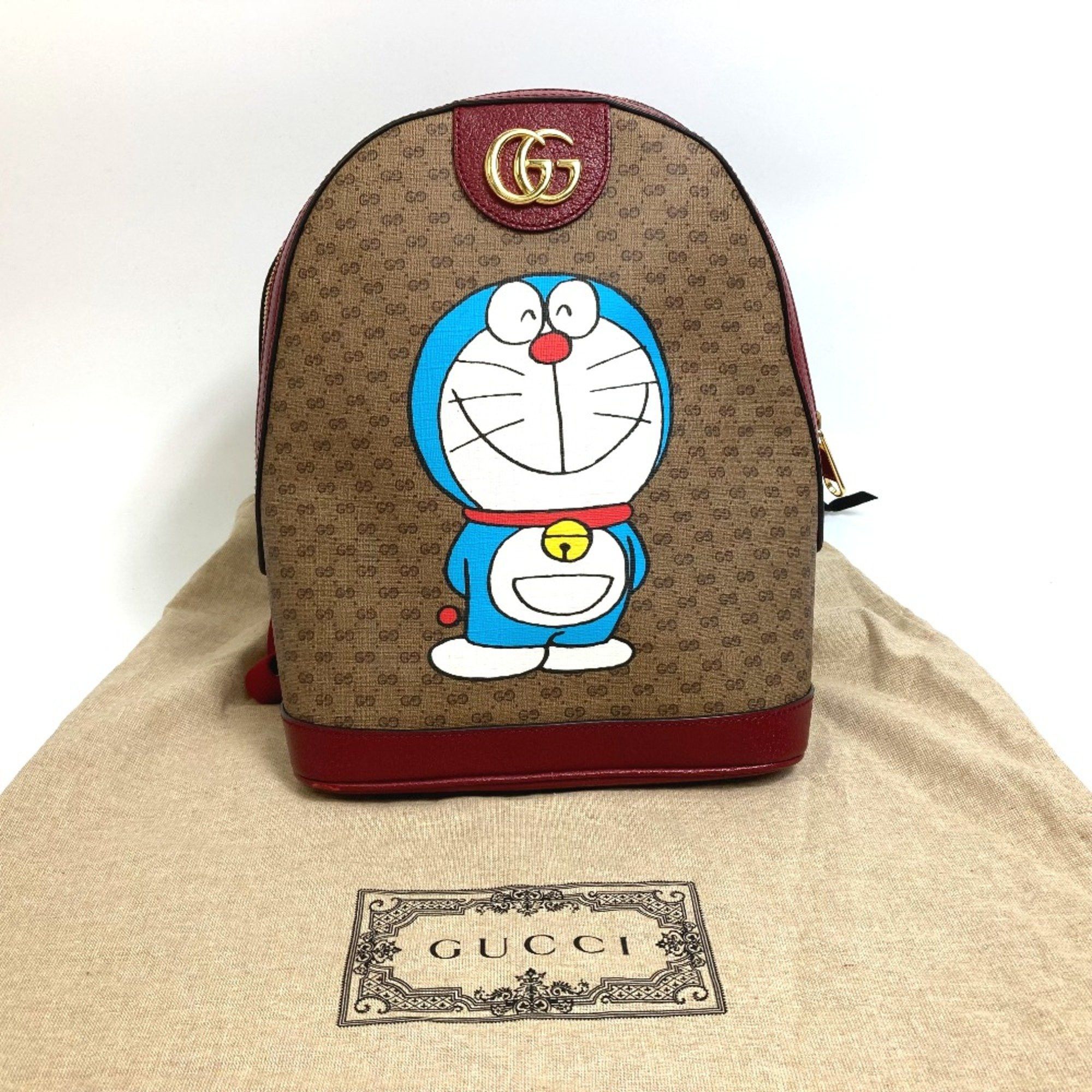 Gucci Gucci 647816 GG Supreme Backpack Backpack Beige x Red Size ONE SIZE - 16 Thumbnail