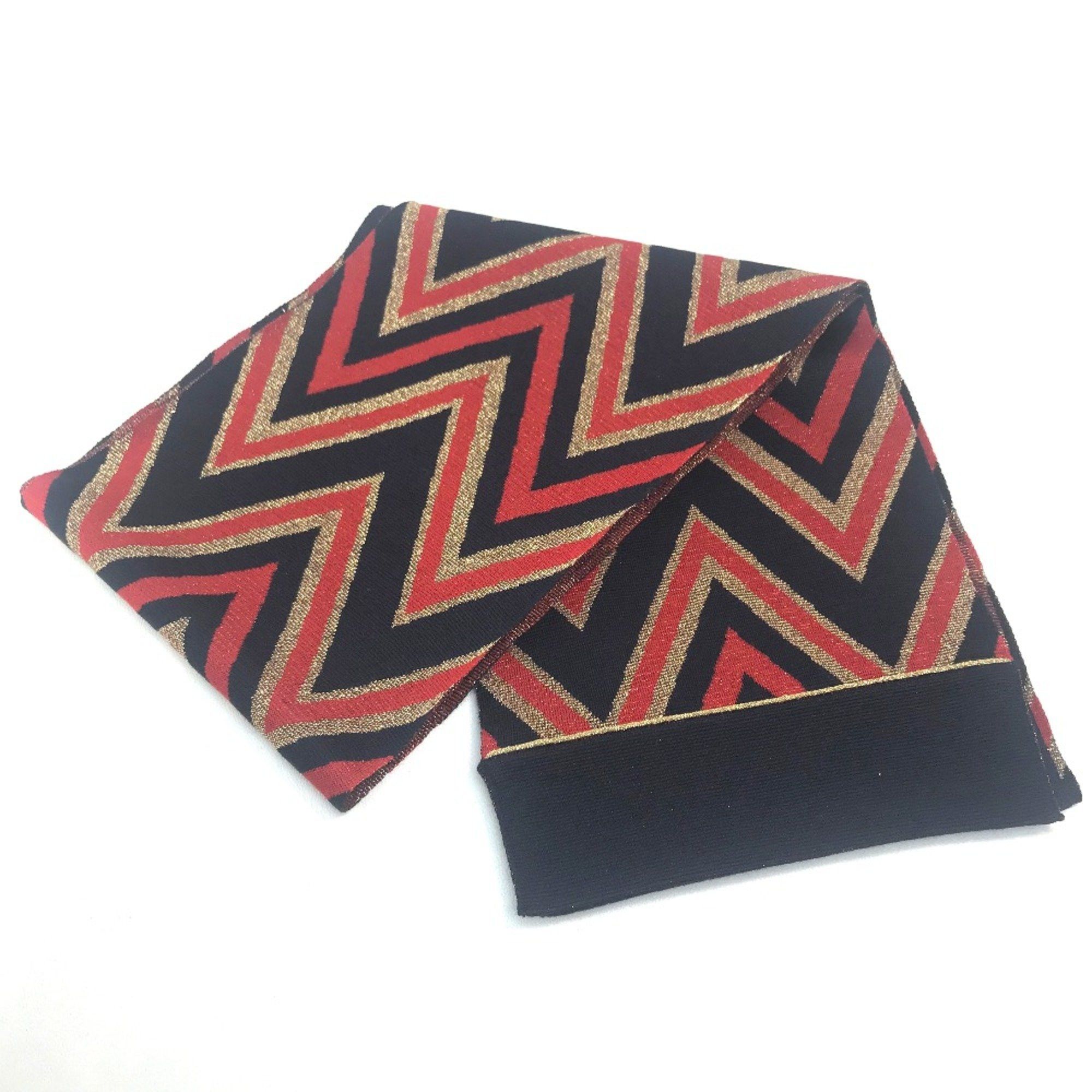Gucci Gucci Stole/Shawl Scarf Navy Navy x Gold x Red Size ONE SIZE - 2 Thumbnail