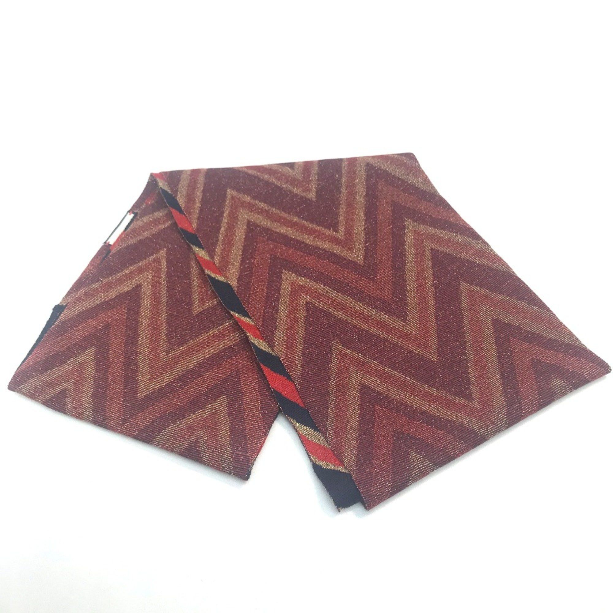 Gucci Gucci Stole/Shawl Scarf Navy Navy x Gold x Red Size ONE SIZE - 5 Thumbnail