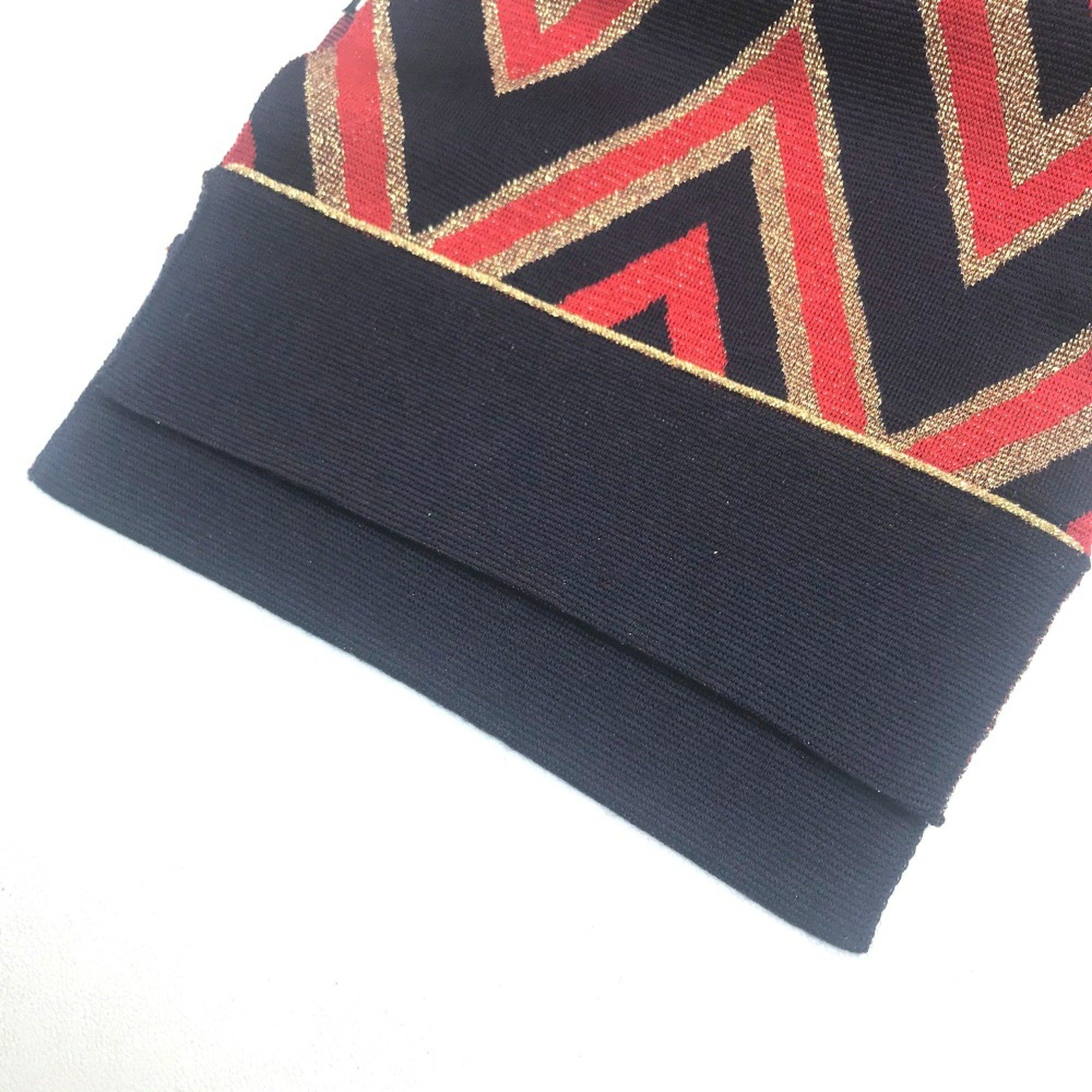 Gucci Gucci Stole/Shawl Scarf Navy Navy x Gold x Red Size ONE SIZE - 4 Thumbnail