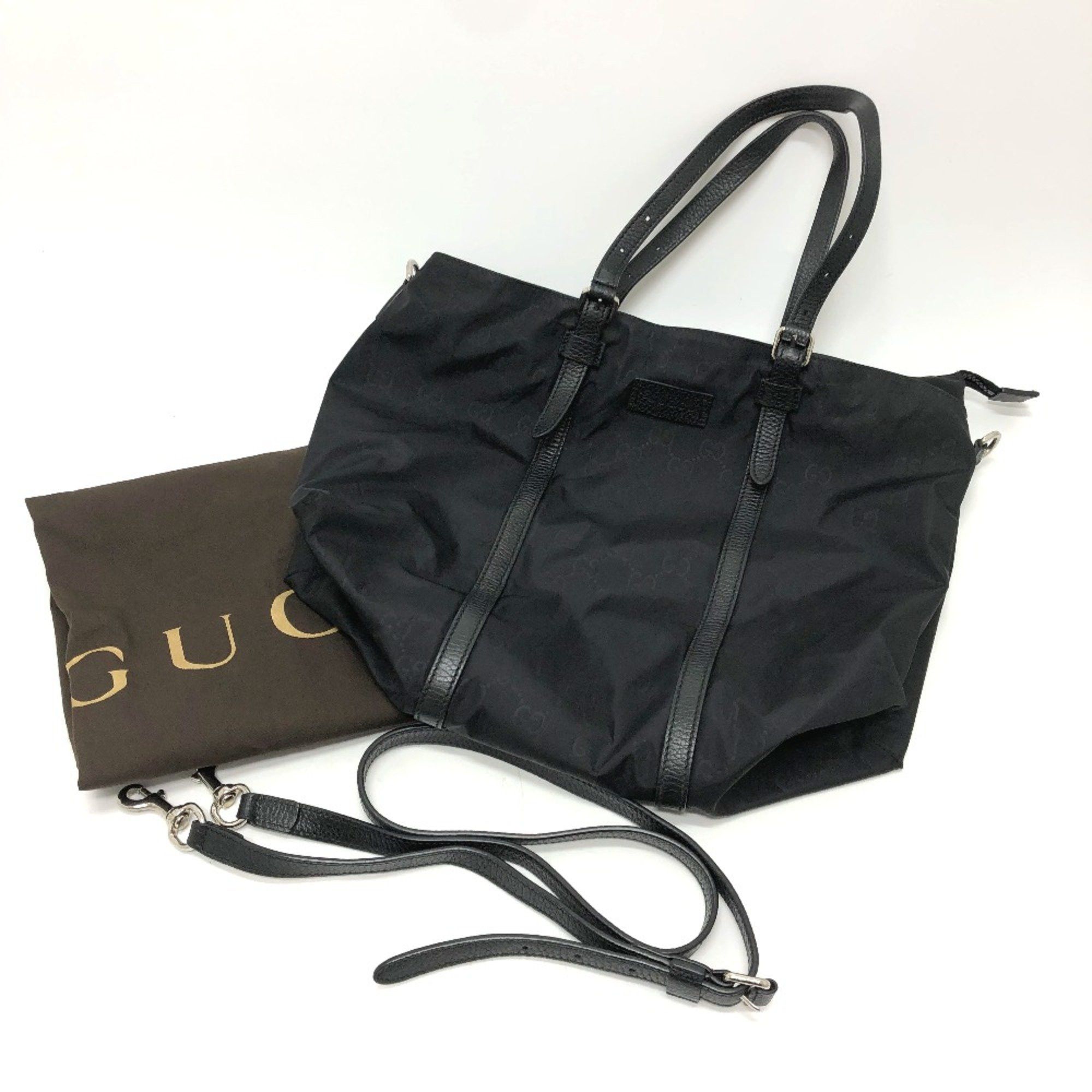 Gucci Gucci 510332 GG Bag 2WAY Tote Bag Black SilverHardware Size ONE SIZE - 14 Thumbnail