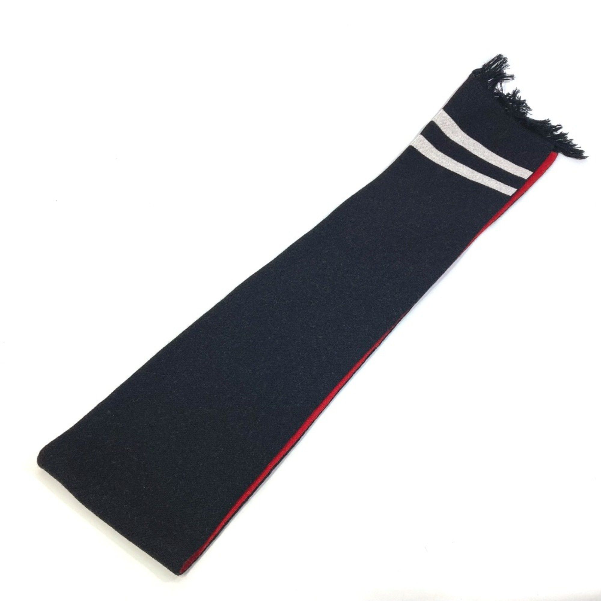 Gucci Gucci BE LOVED Logo fringe Scarf Black Red Size ONE SIZE - 10 Thumbnail
