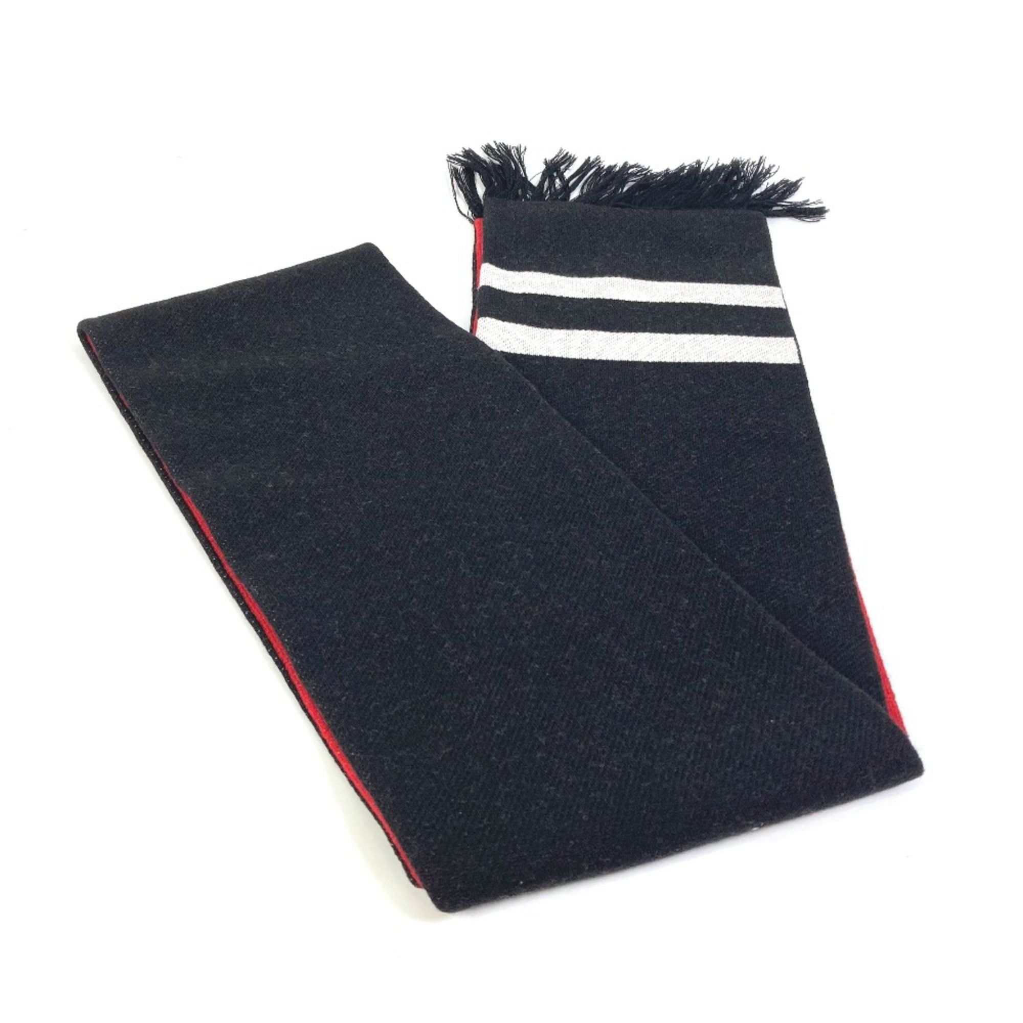 Gucci Gucci BE LOVED Logo fringe Scarf Black Red Size ONE SIZE - 2 Thumbnail