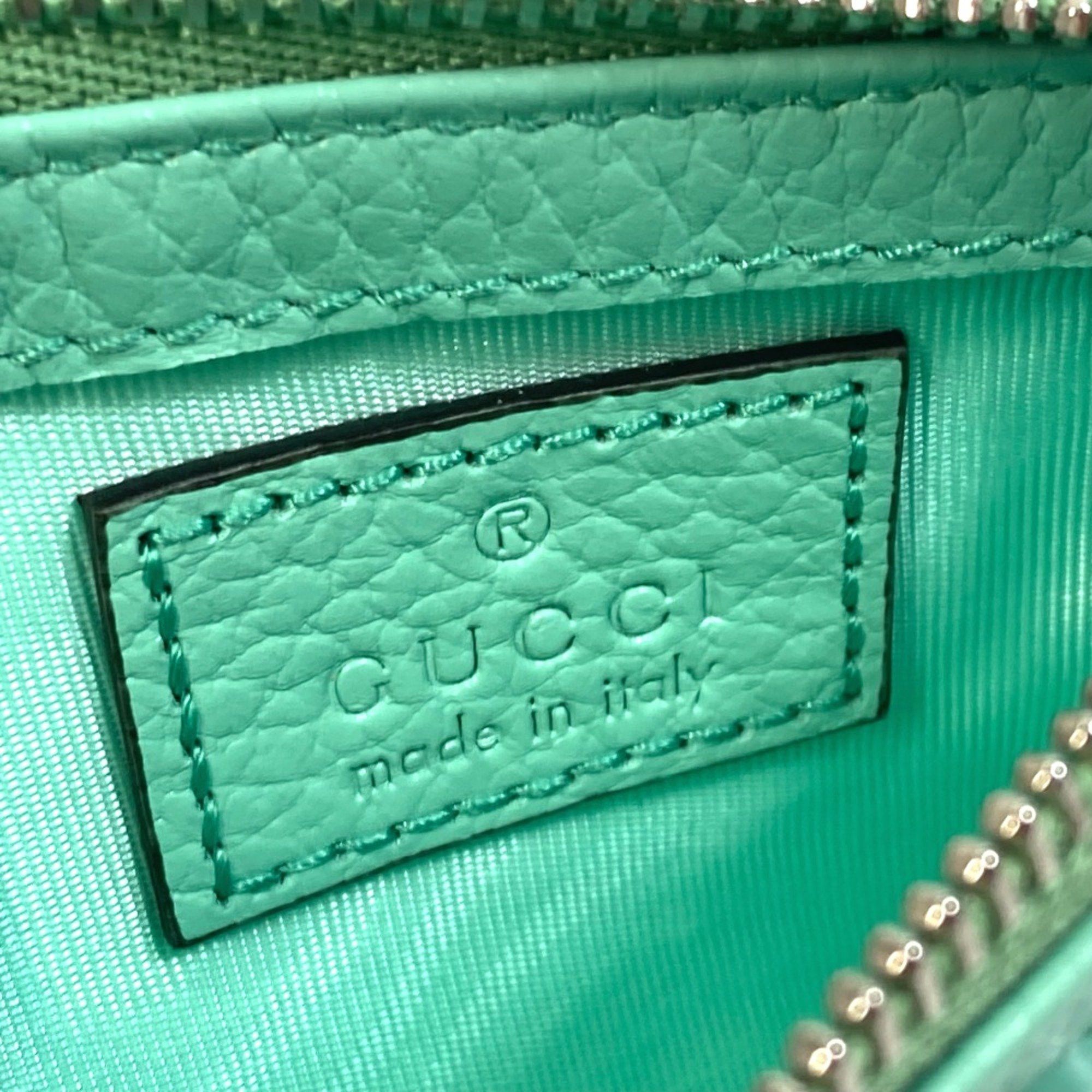Gucci Gucci 701070 GG Marmont Card Case coin purse GreenBased Size ONE SIZE - 10 Thumbnail