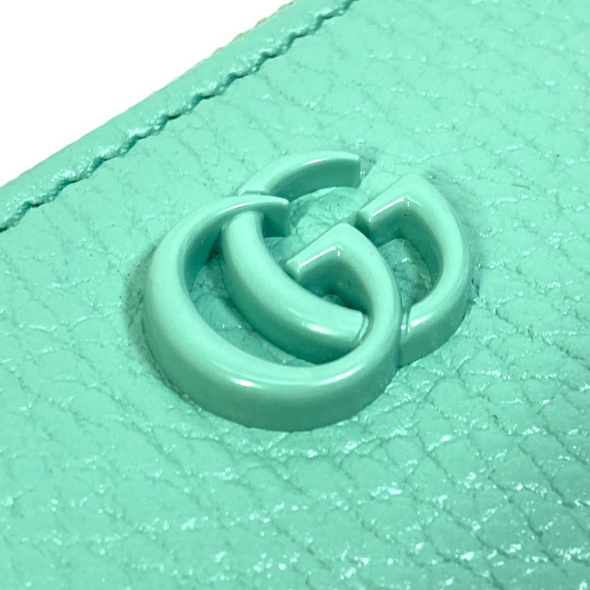 Gucci Gucci 701070 GG Marmont Card Case coin purse GreenBased Size ONE SIZE - 7 Thumbnail