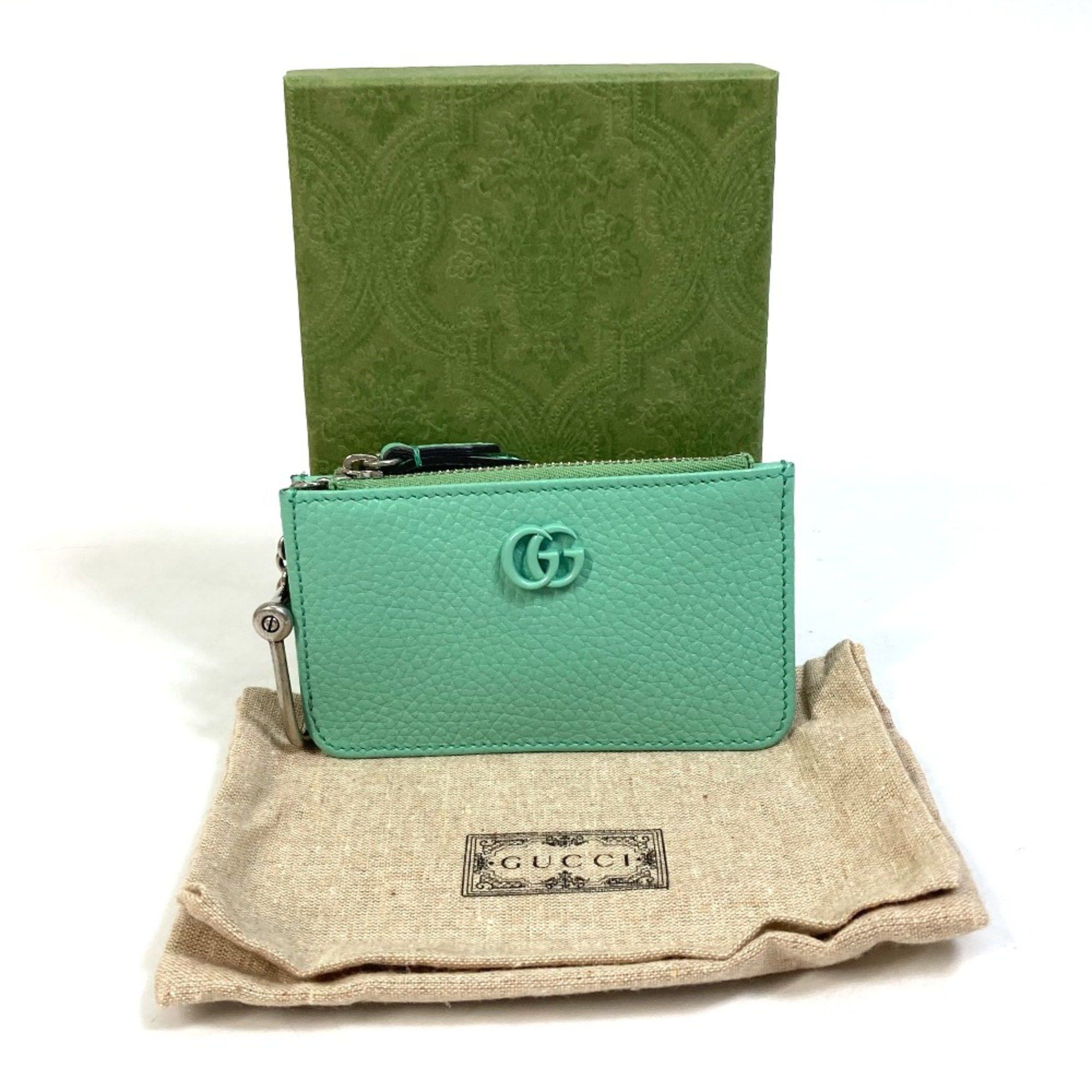 Gucci Gucci 701070 GG Marmont Card Case coin purse GreenBased Size ONE SIZE - 12 Thumbnail