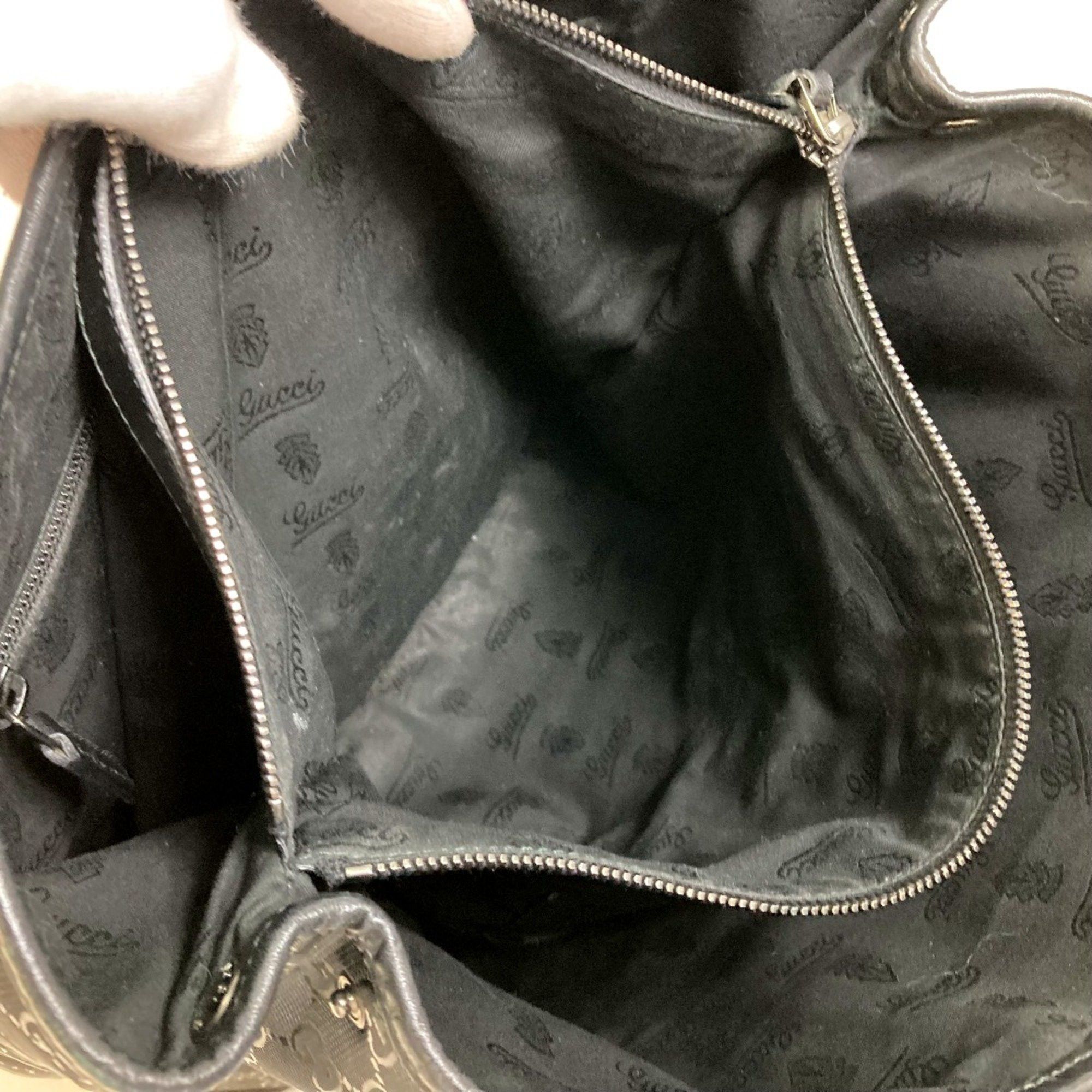 Gucci Gucci 223668 GG implementation Bag Tote Bag Black Size ONE SIZE - 15 Thumbnail