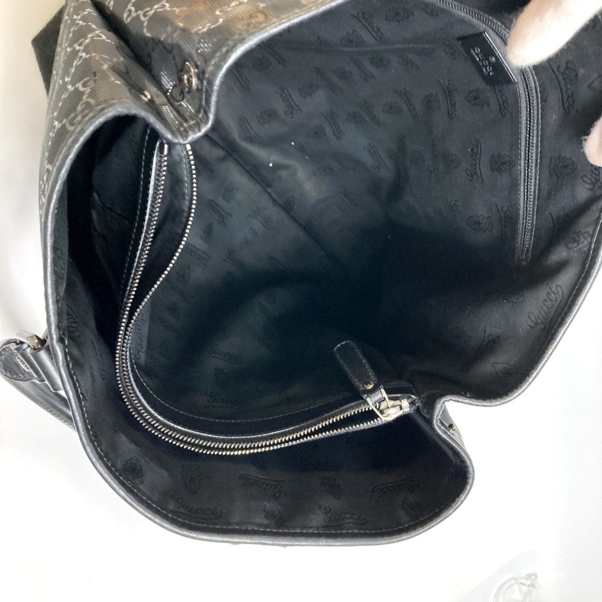 Gucci Gucci 223668 GG implementation Bag Tote Bag Black Size ONE SIZE - 14 Thumbnail