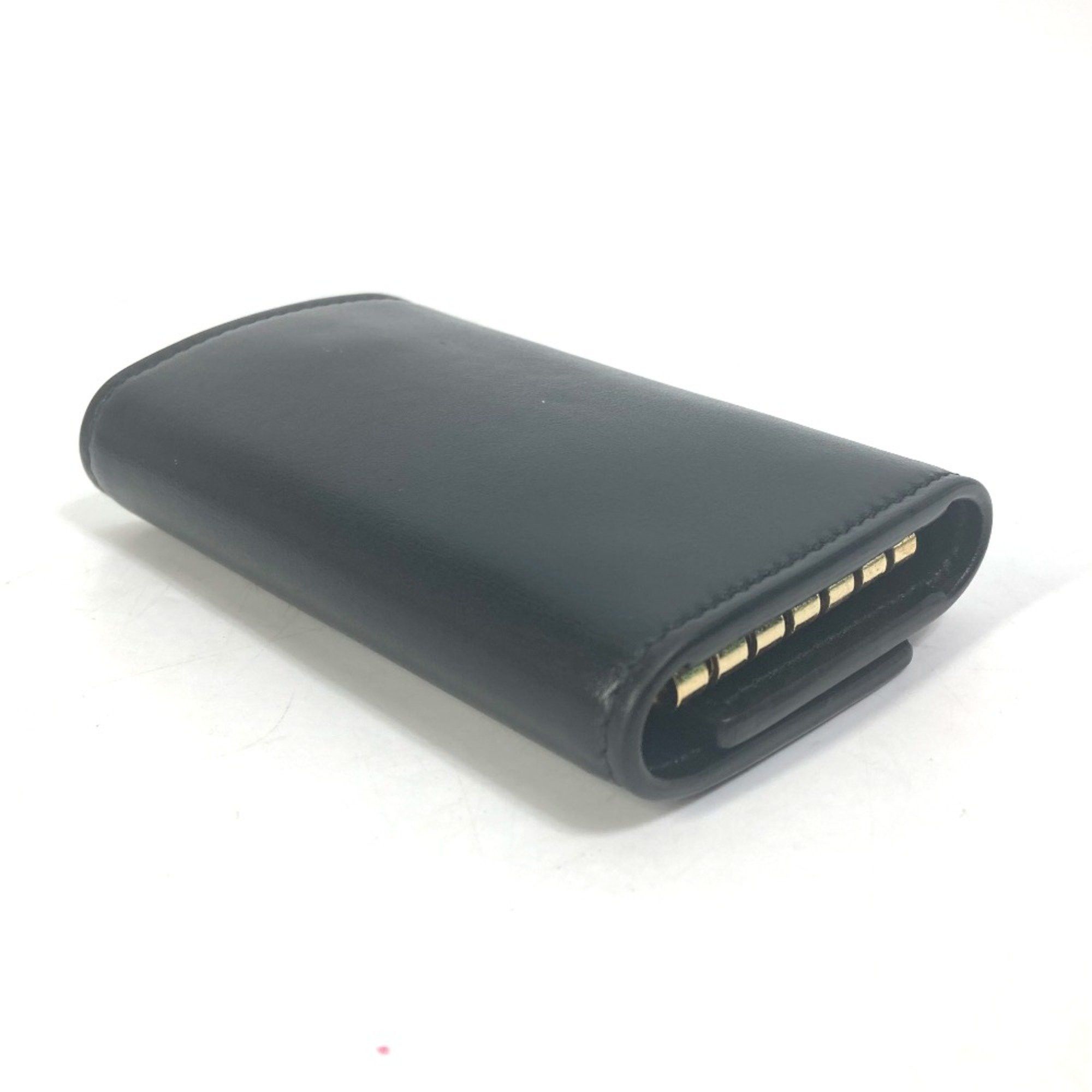 Gucci Gucci 547588 logo Key Case Black Gold Size ONE SIZE - 4 Thumbnail