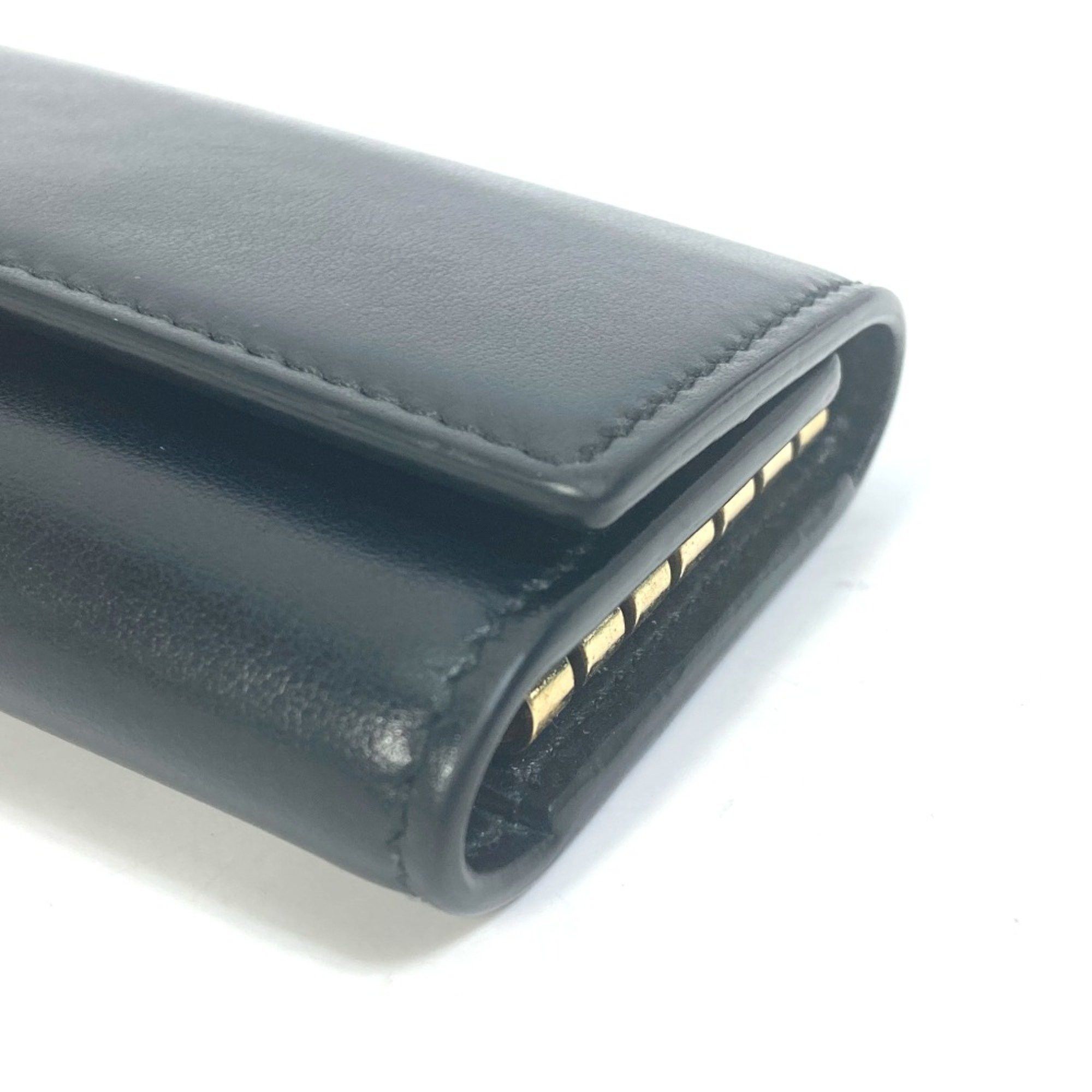 Gucci Gucci 547588 logo Key Case Black Gold Size ONE SIZE - 5 Thumbnail