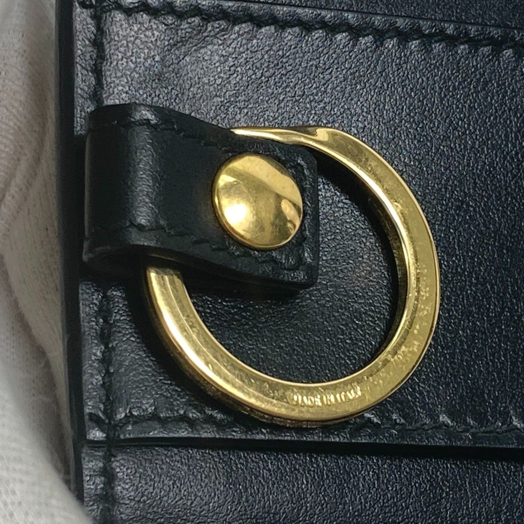 Gucci Gucci 547588 logo Key Case Black Gold Size ONE SIZE - 10 Thumbnail