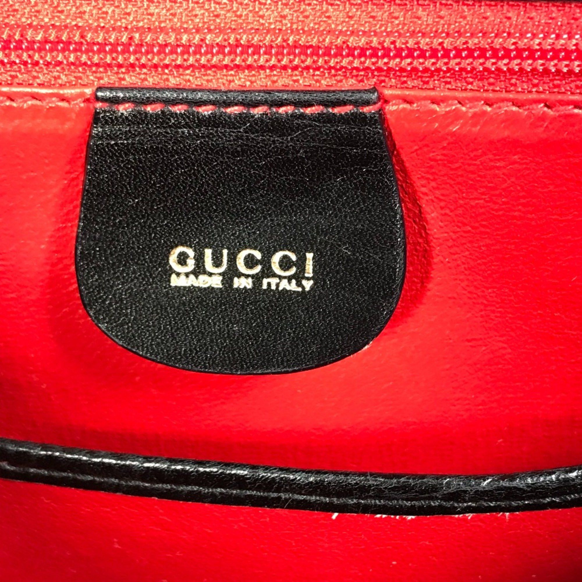 Gucci Gucci 000-1951 turn lock old gucci top handle bag Hand Bag Black Size ONE SIZE - 13 Thumbnail