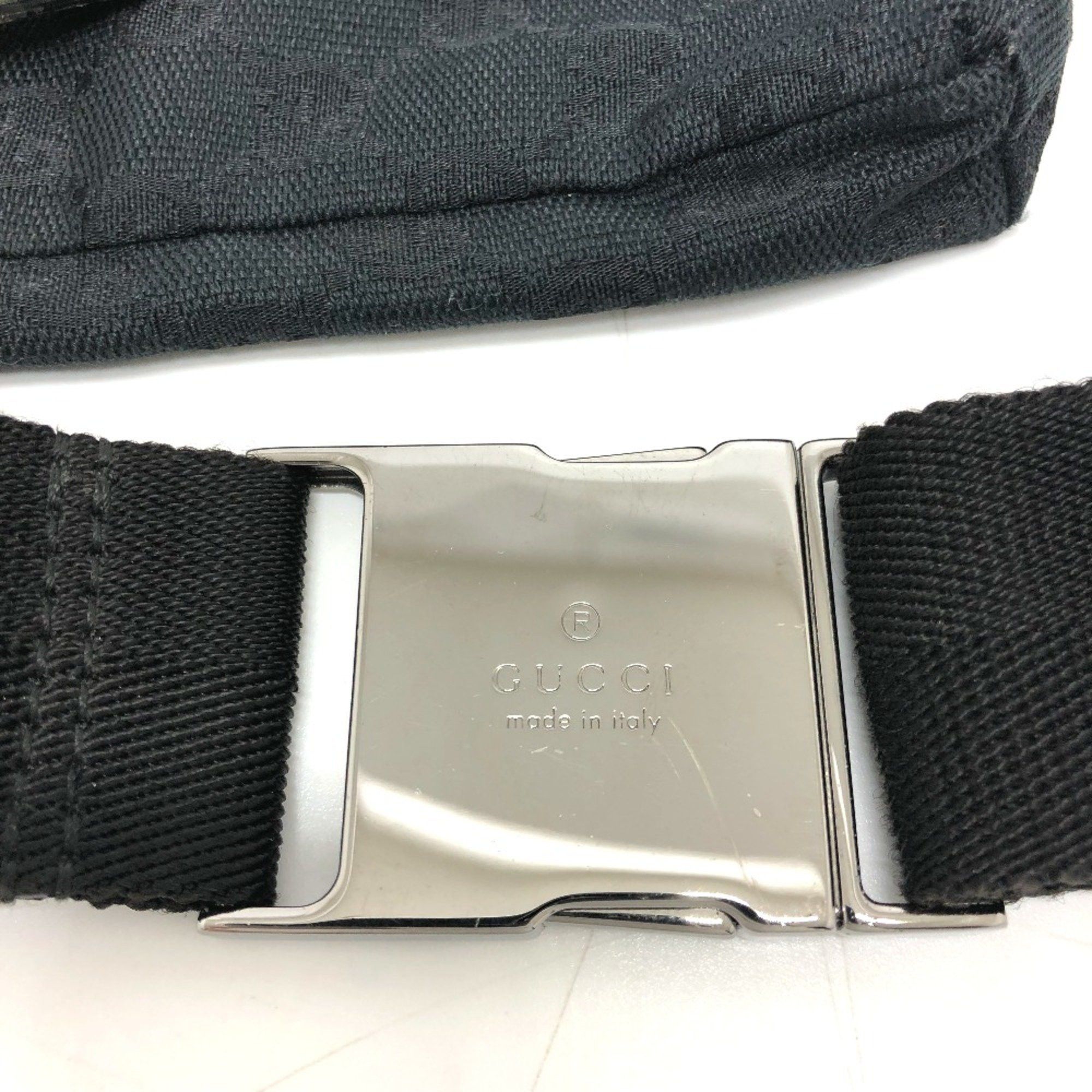 Gucci Gucci 28566 GG Bag Waist Pouch Black SilverHardware Size ONE SIZE - 8 Thumbnail