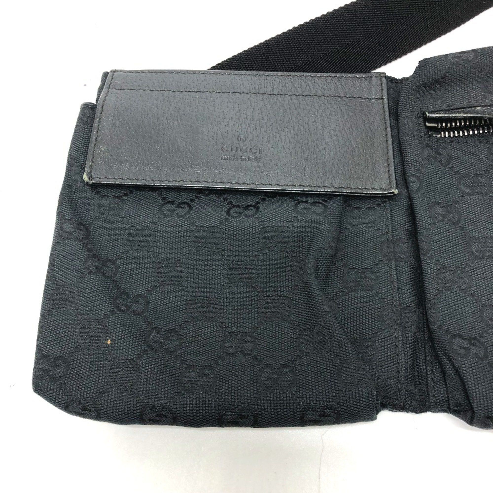 Gucci Gucci 28566 GG Bag Waist Pouch Black SilverHardware Size ONE SIZE - 3 Thumbnail